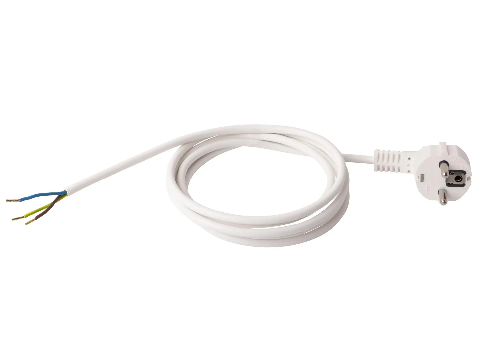 Aansluitsnoer met randaarde stekker - 3x1.50mm² - 200 cm - wit