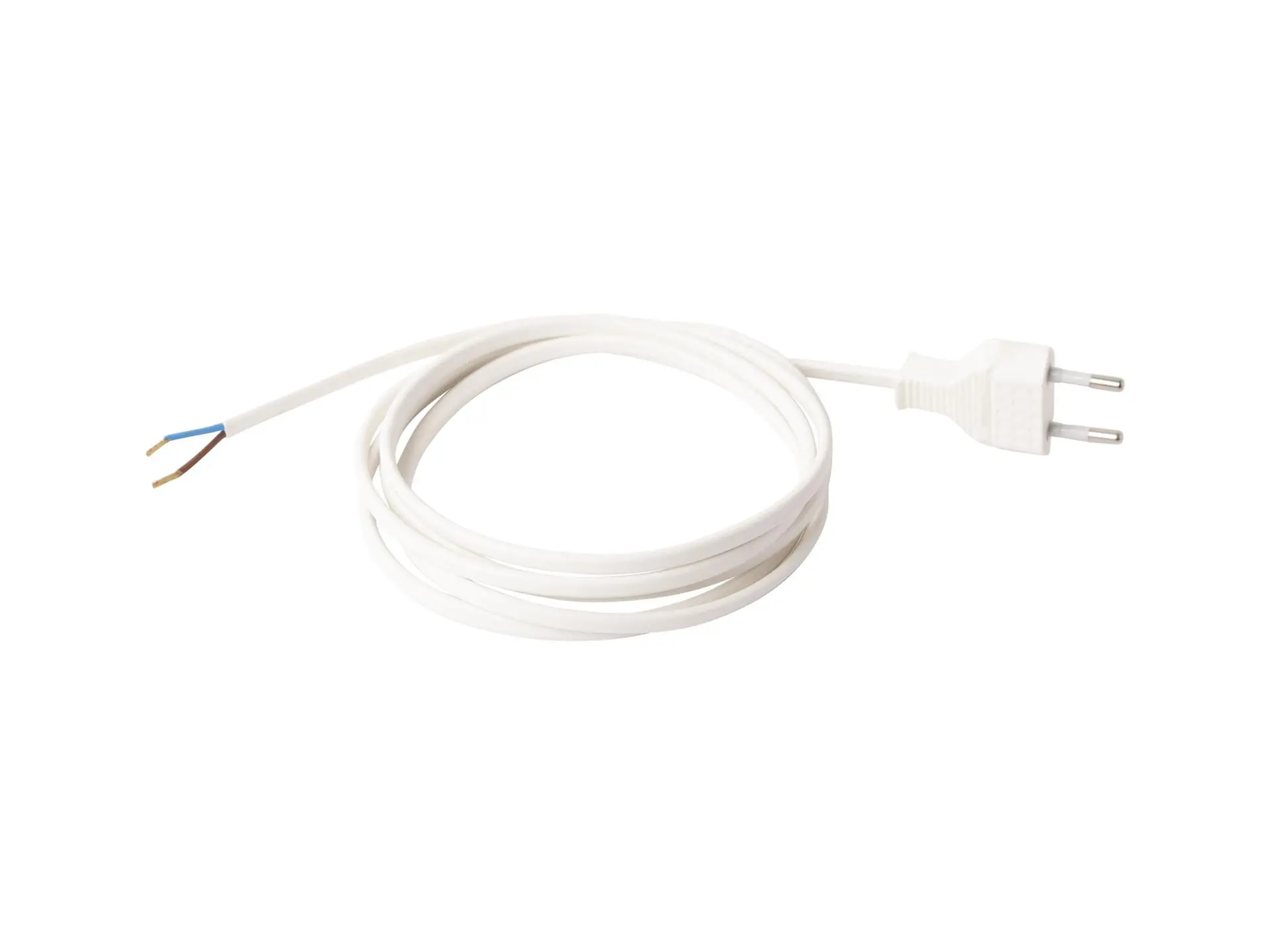 Aansluitsnoer met stekker - 2x0.75mm² - 150 cm - wit