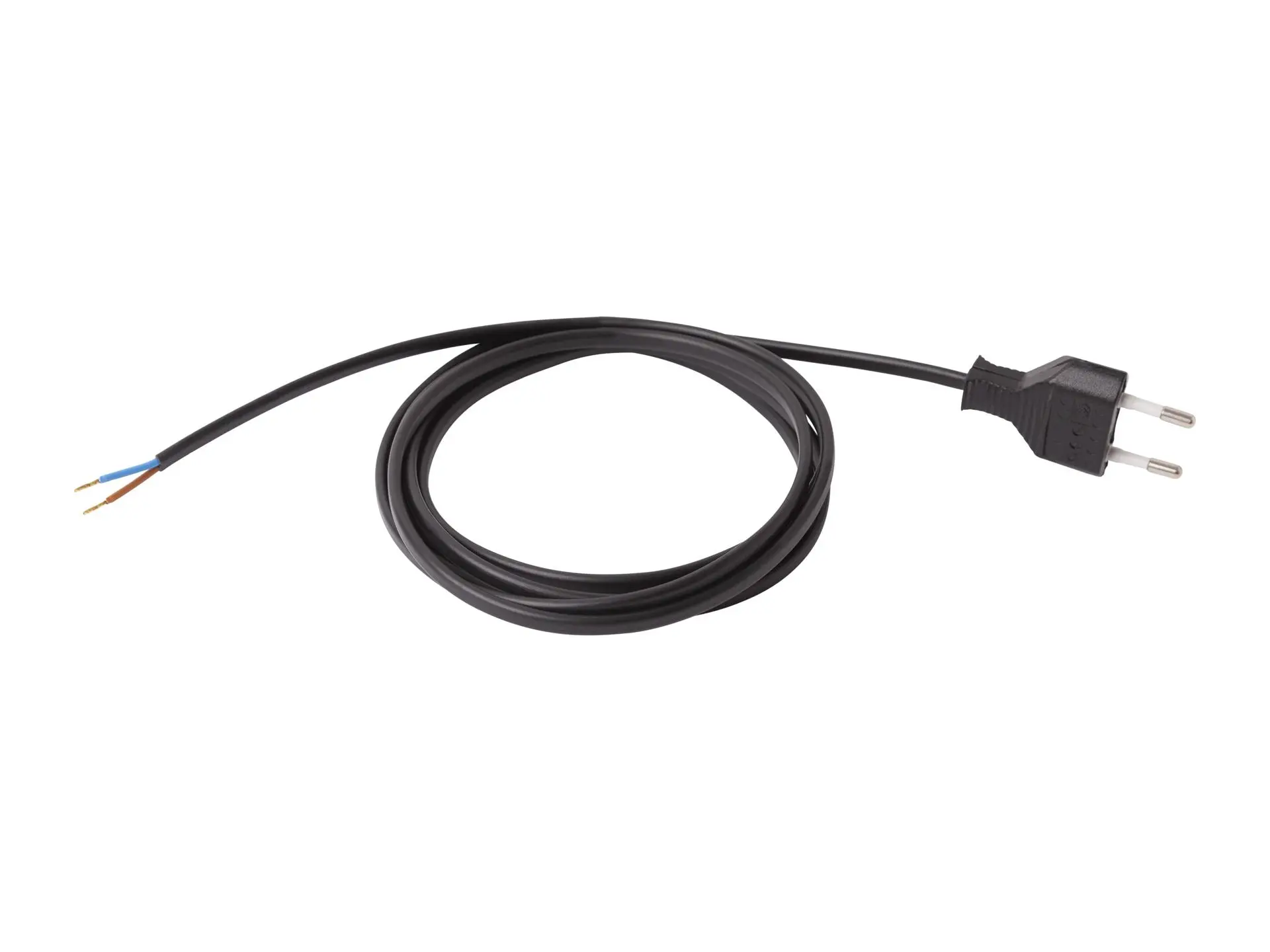 Aansluitsnoer met stekker - 2x0.75mm² - 150 cm - zwart