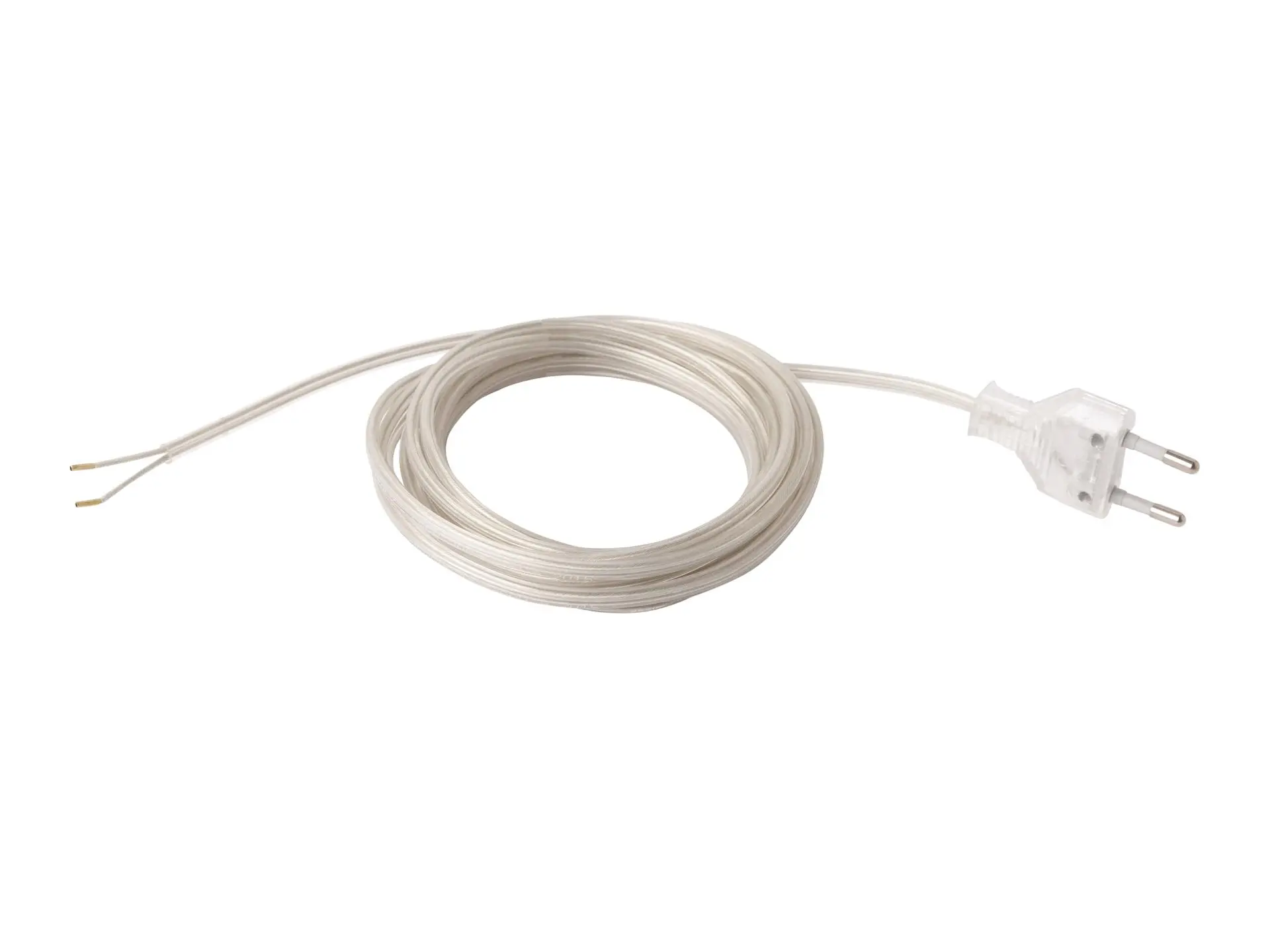 Aansluitsnoer met stekker - 2x0.75mm² - 350 cm - transparant