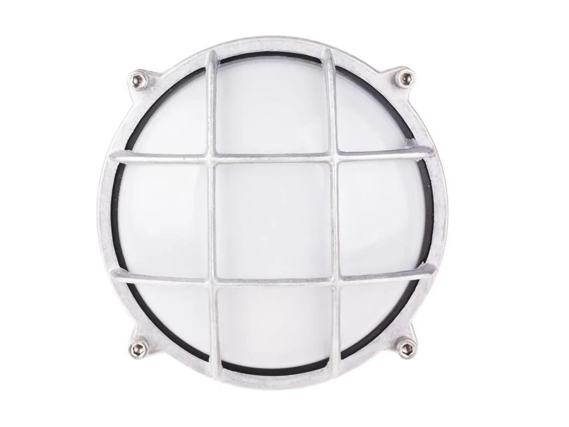 BEL Lighting Mani R E27 - industriële wandlamp rond - aluminium