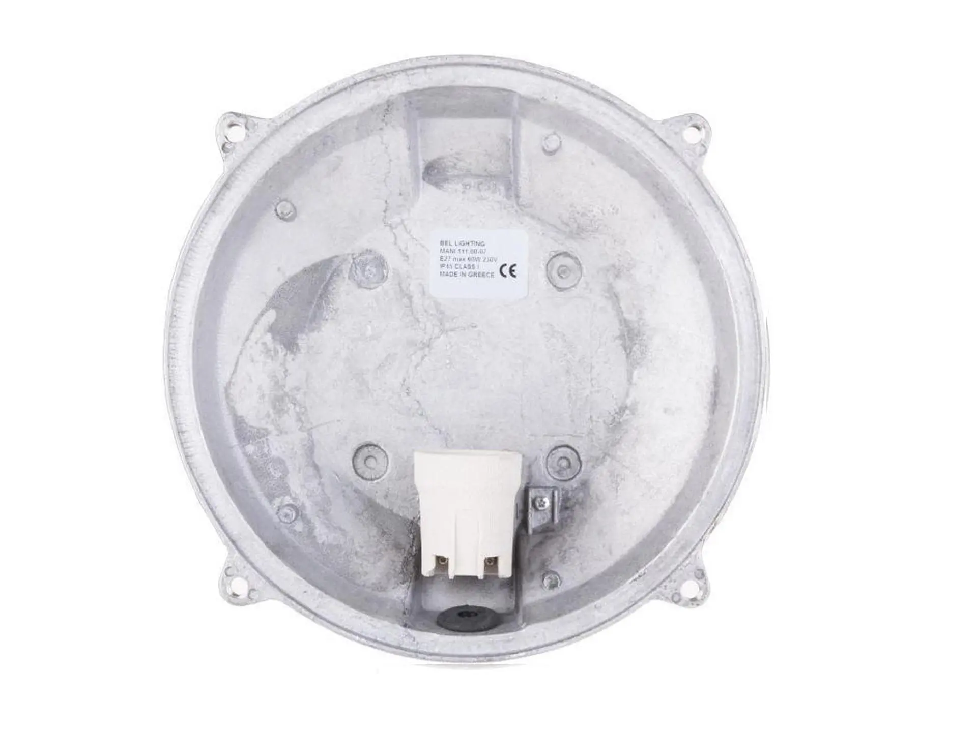 BEL Lighting Mani R E27 - industriële wandlamp rond - aluminium
