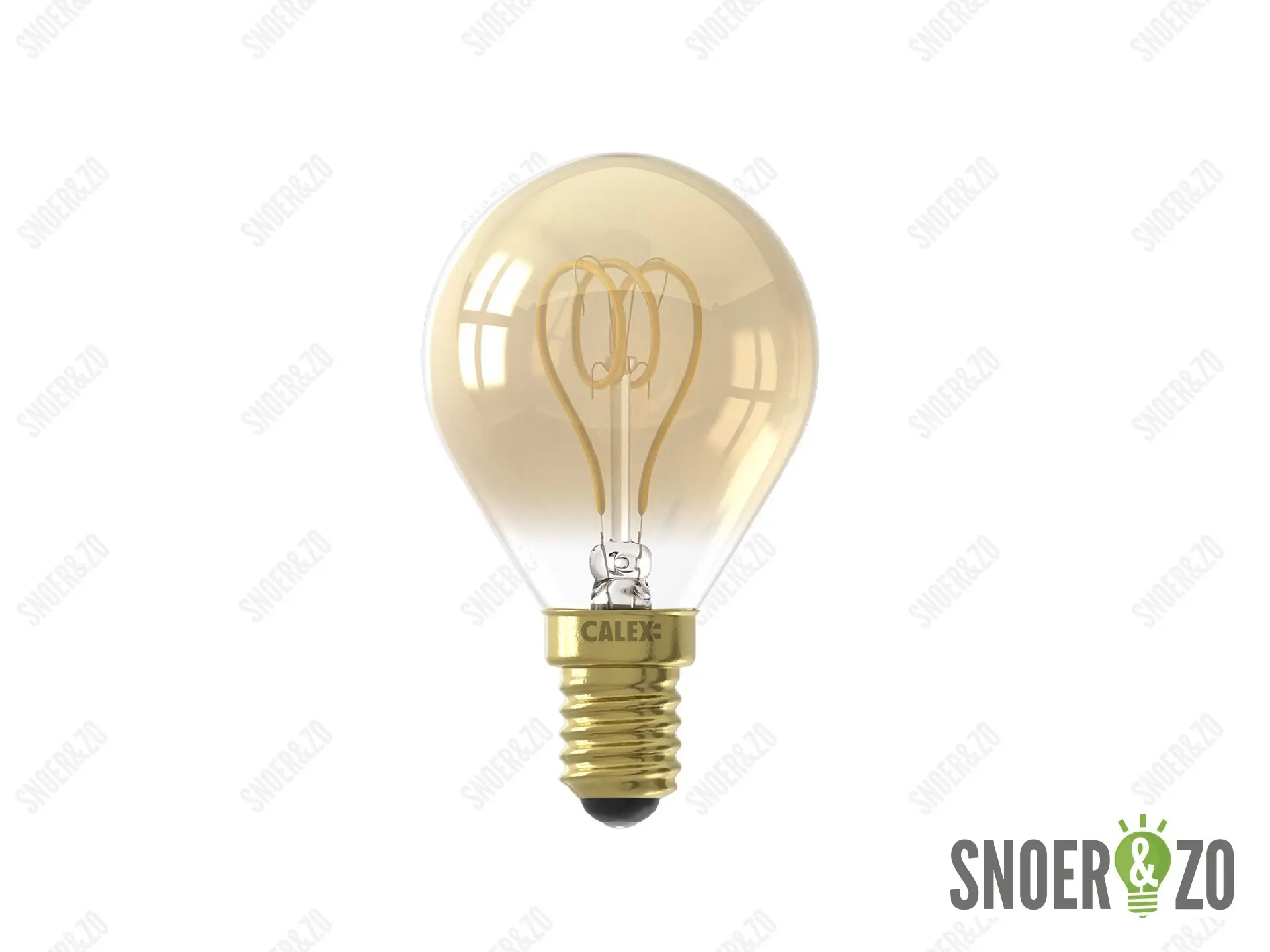 Calex LED flex filament kogel 2.5W E14 goud dimbaar