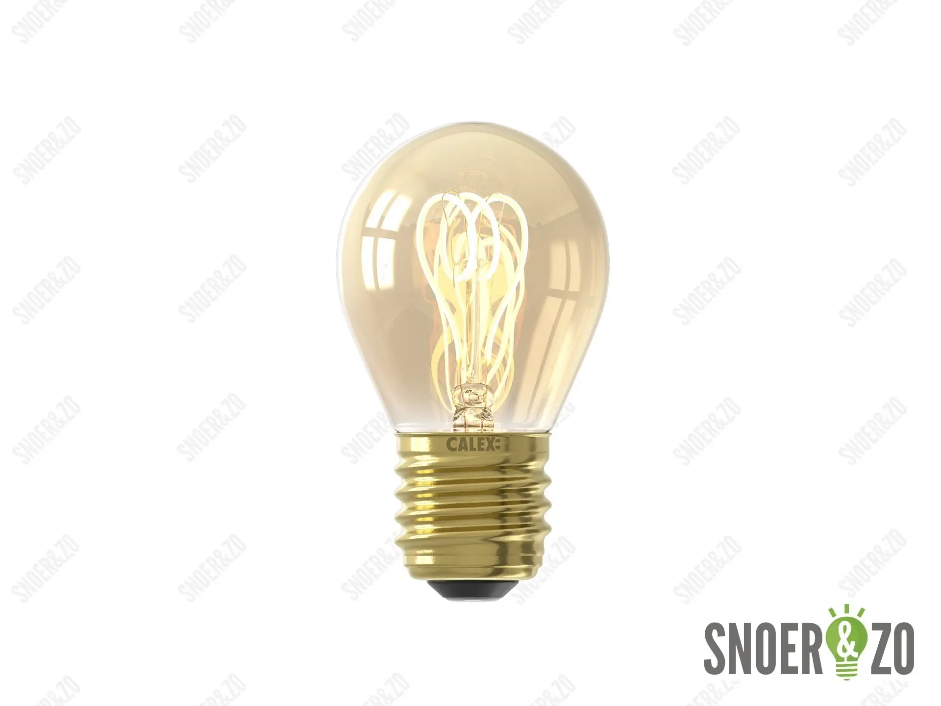 Calex LED flex filament kogel 2.5W E27 goud dimbaar