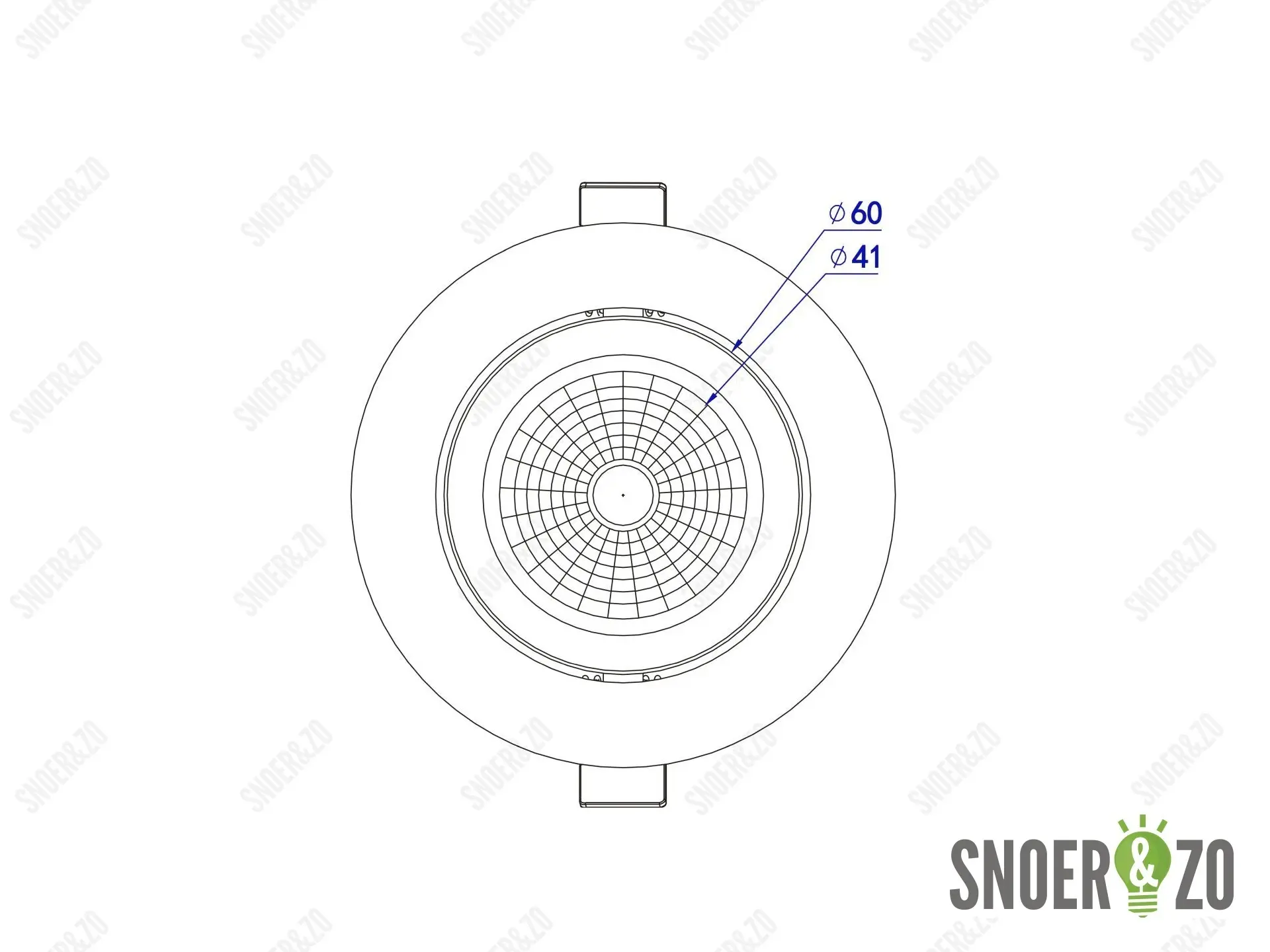 EcoDim dimbare led inbouwspot zwart - 2700K warm wit - IP54 - Ø 85mm