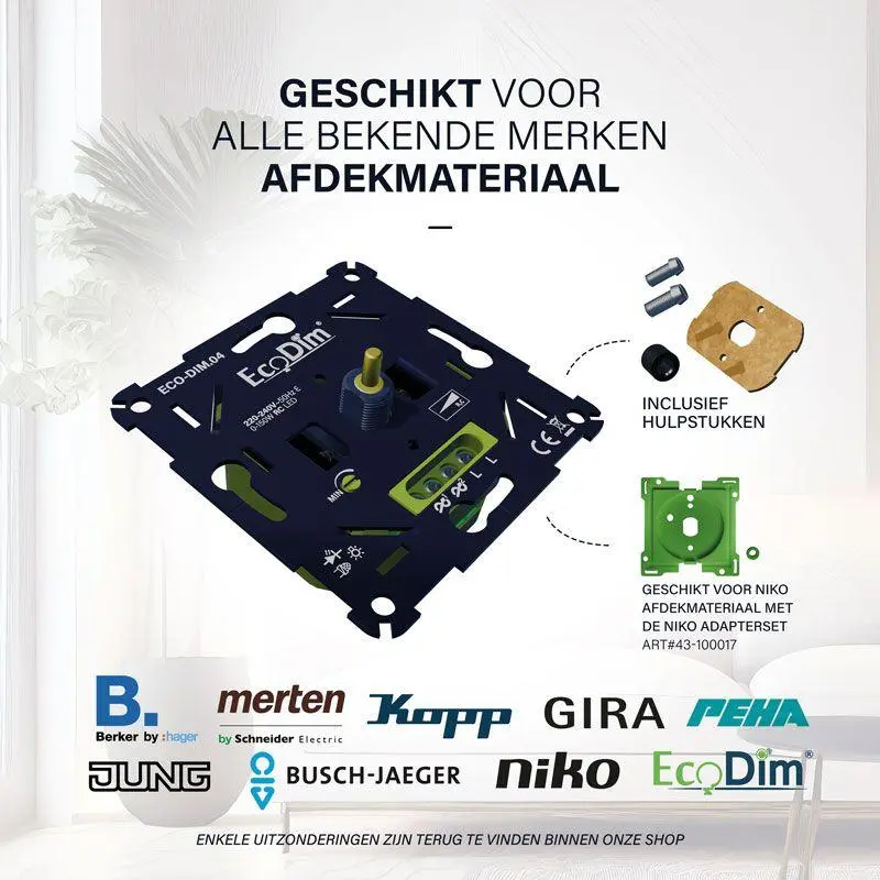 EcoDim ECO-DIM.04 LED inbouwdimmer 0-150W - RC