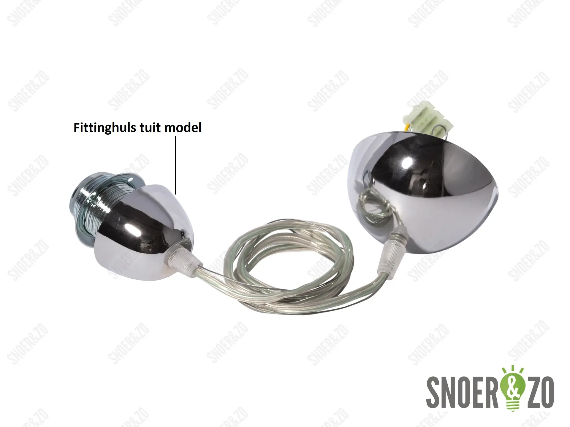 Fittinghuls E27 chroom tuit model