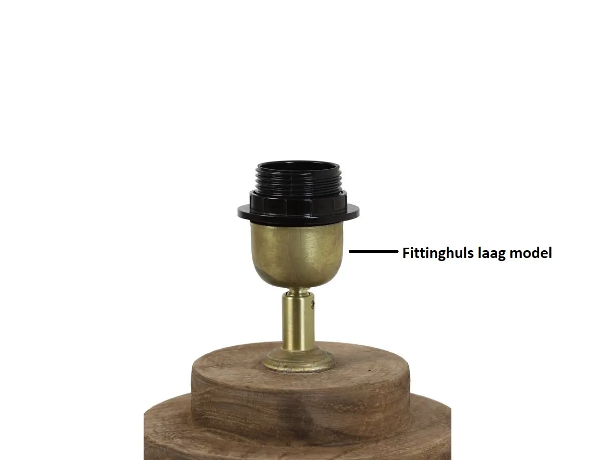 Fittinghuls E27 messing glans laag model