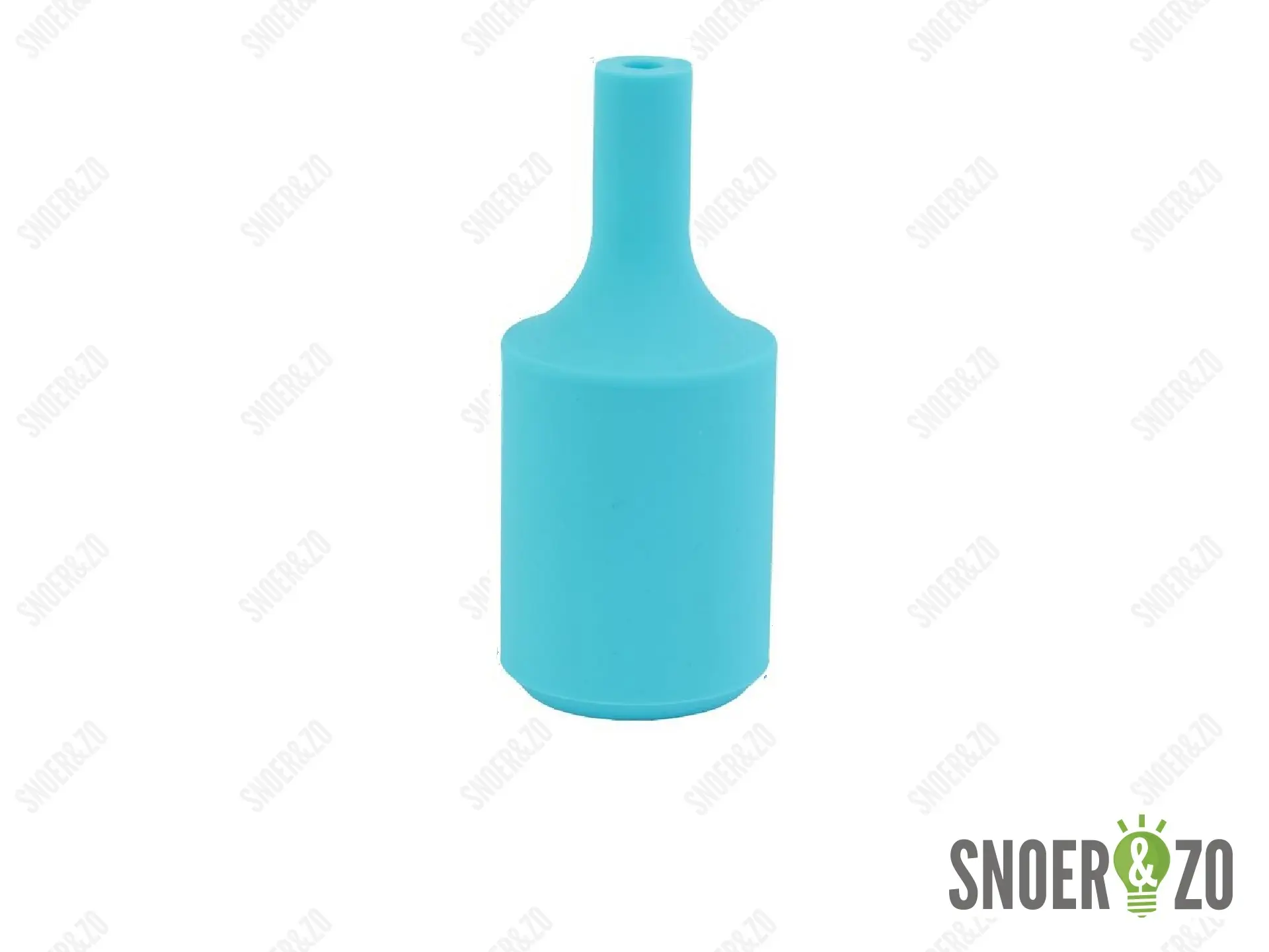 Fittinghuls siliconen cilinder lichtblauw E27