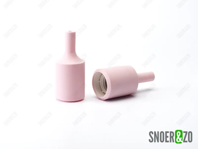Fittinghuls siliconen cilinder lichtroze E27