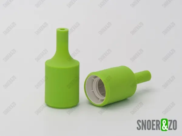 Fittinghuls siliconen cilinder limegroen E27