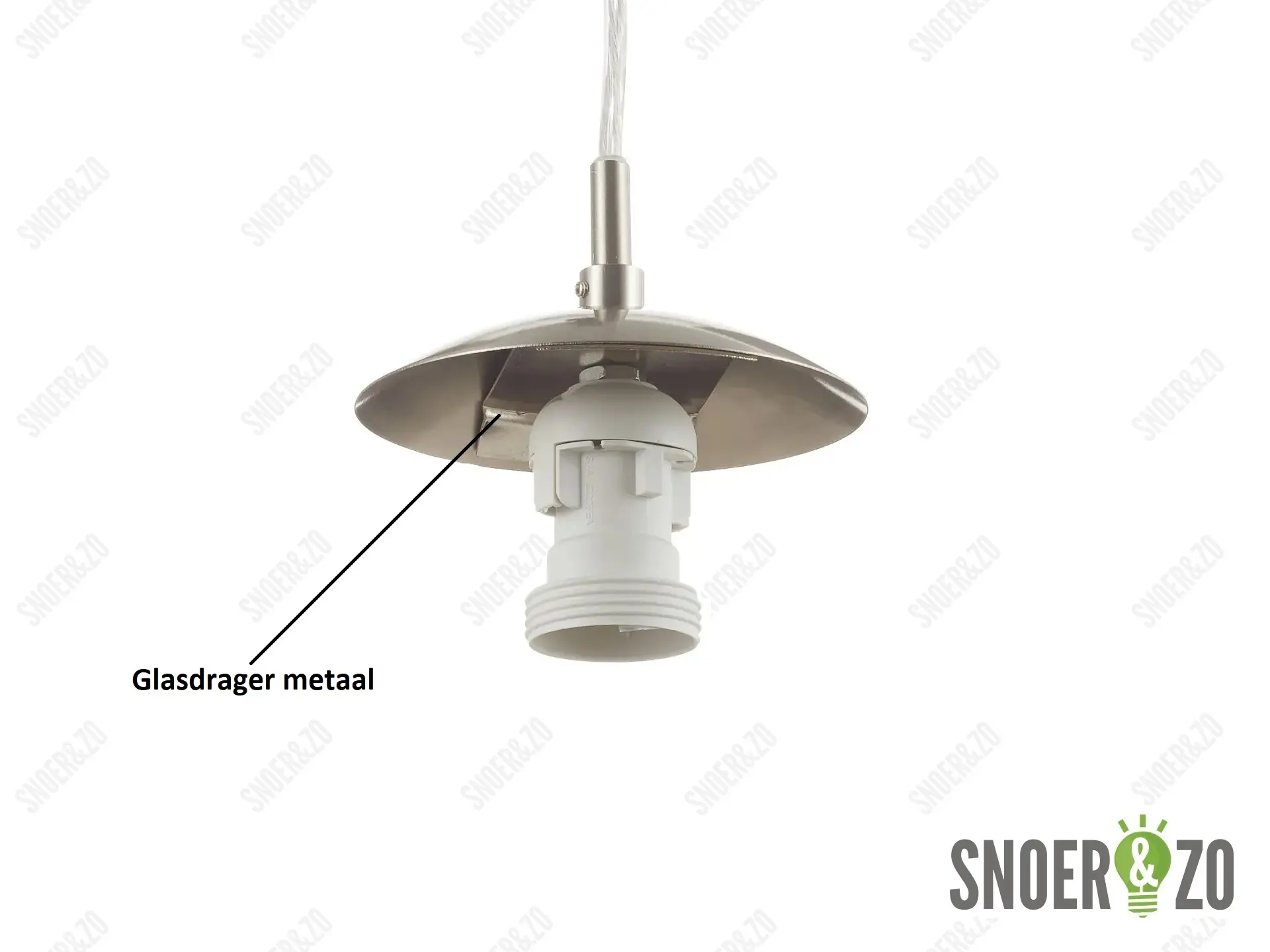 Glasdrager metaal 8 cm