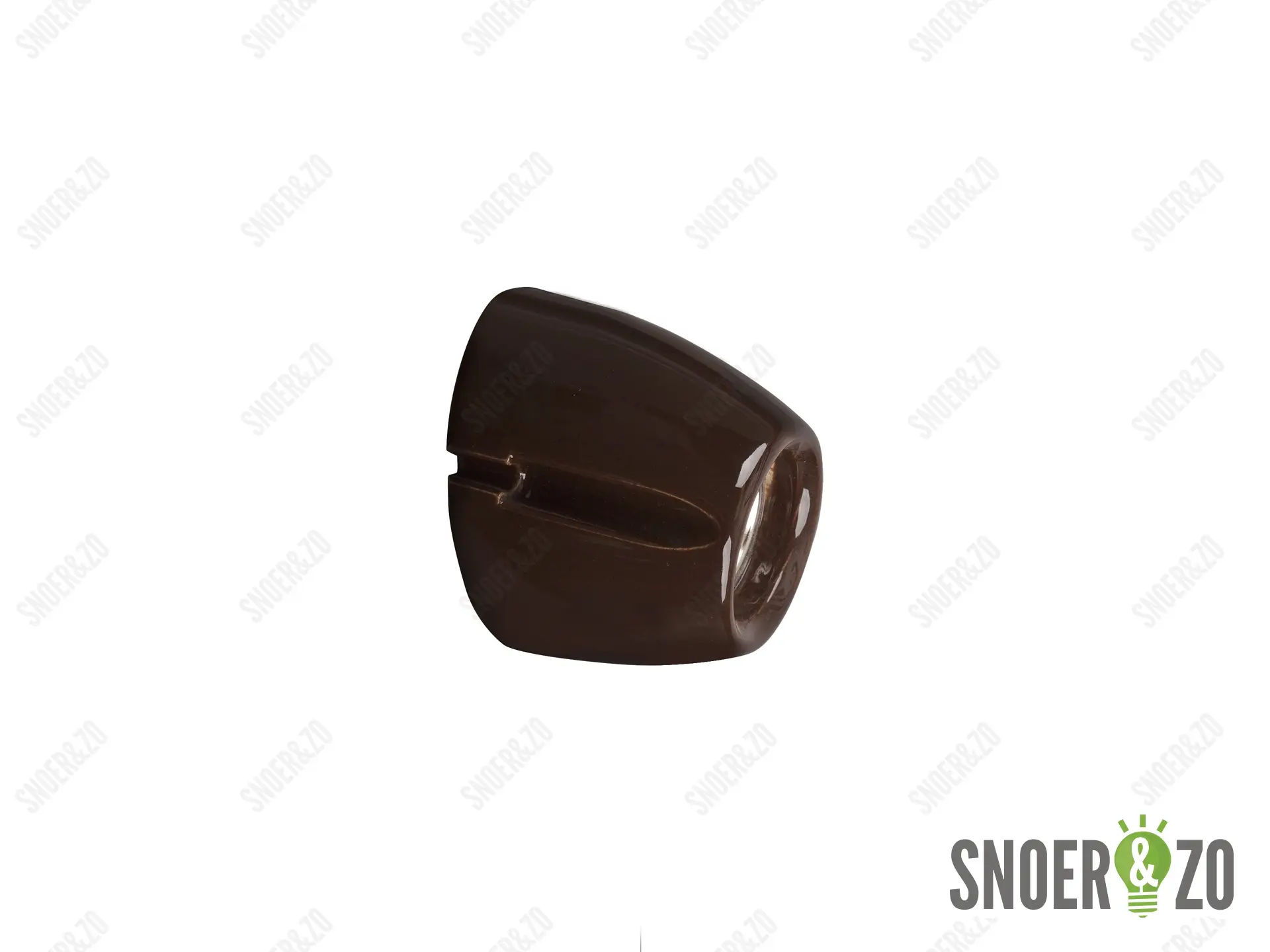 Ifö Electric Basic wandlamp bruin porselein schuin E27