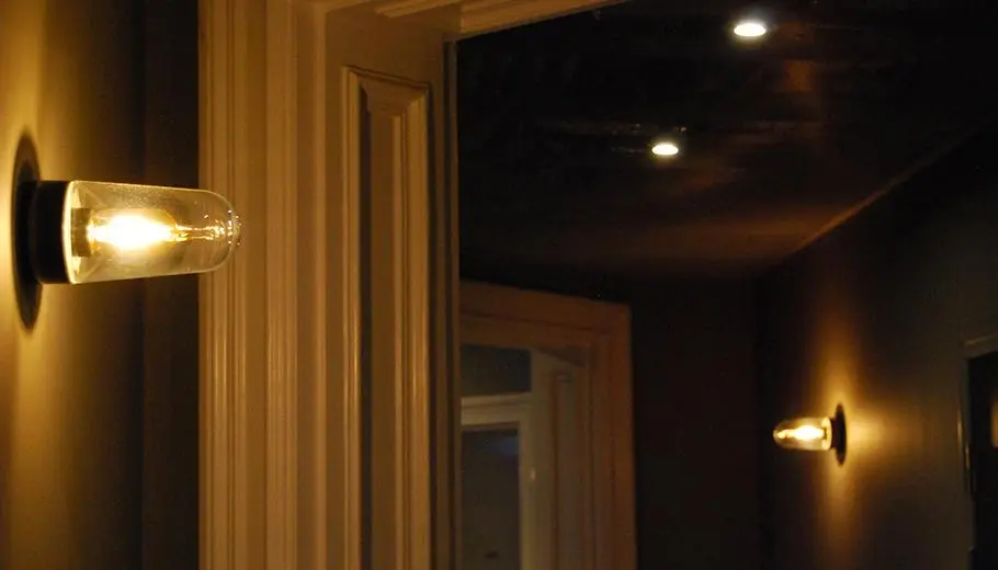 Ifö Electric Classic Stallglass plafondlamp porselein zwart - helder glas - E27