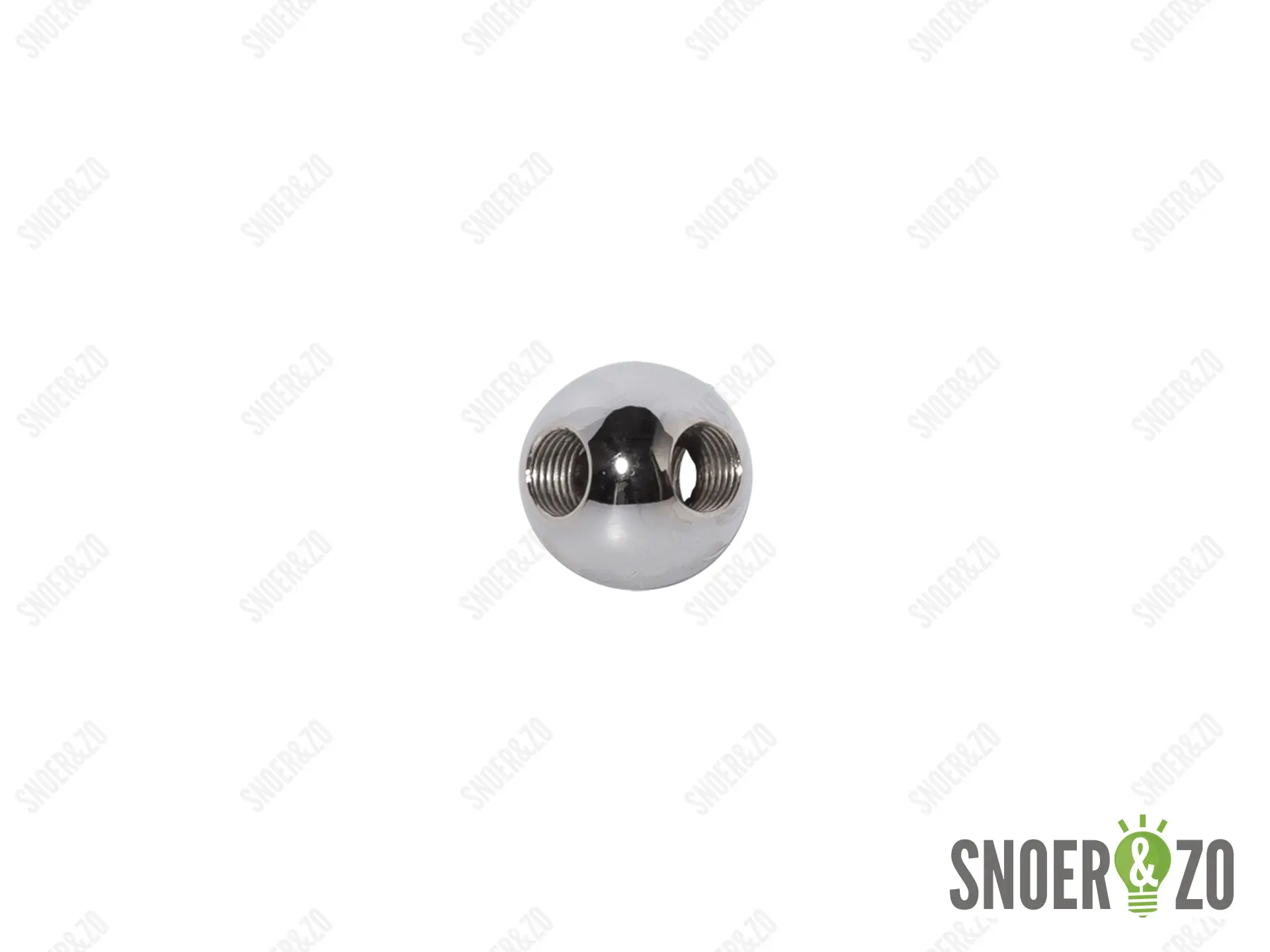 Kogel chroom 25 mm met 3 gaten T binnendraad M10X1