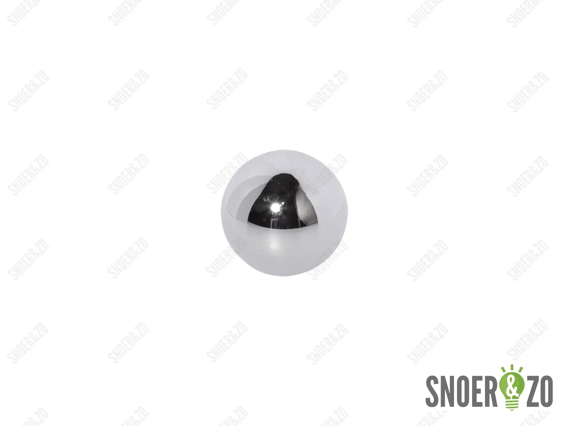 Kogel chroom 30 mm met 1 gat binnendraad M10X1
