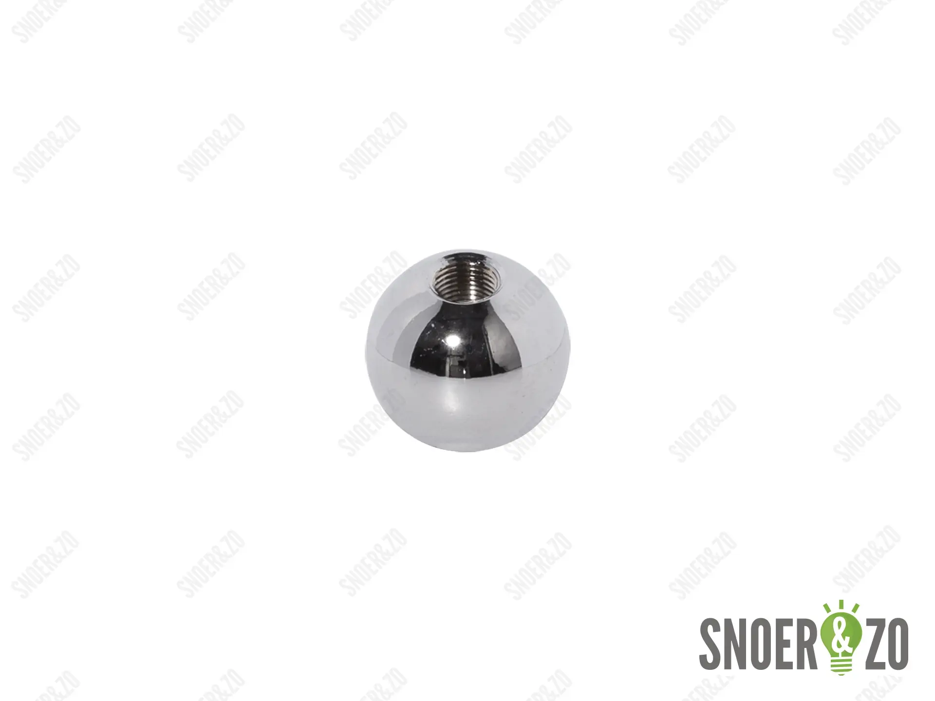 Kogel chroom 30 mm met doorlopend gat binnendraad M10X1