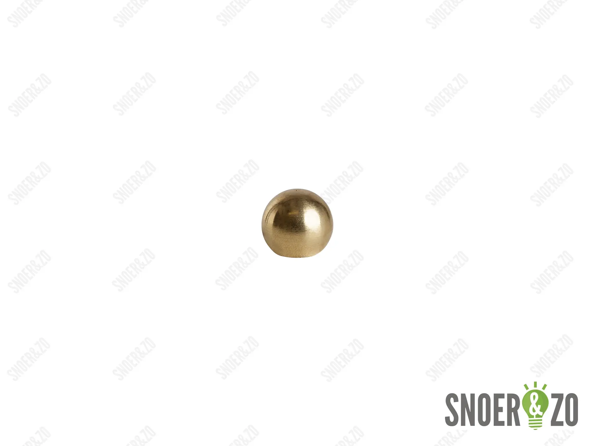 Kogel messing 18 mm met 1 gat - binnendraad M10X1