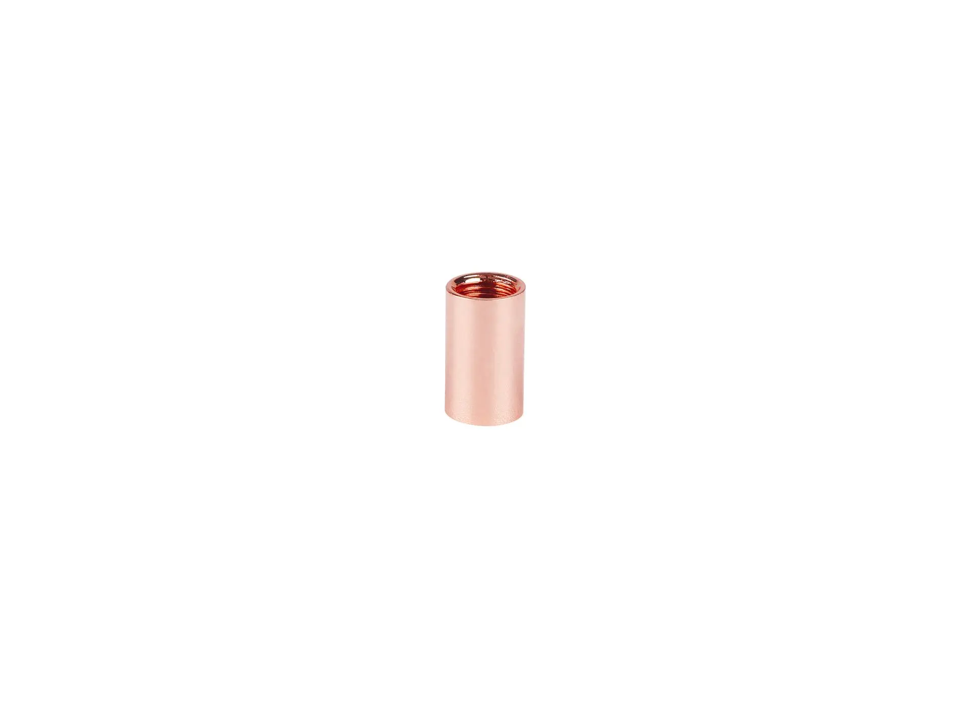 Koppelstuk rood koper binnendraad M10x1 - lengte 20 mm