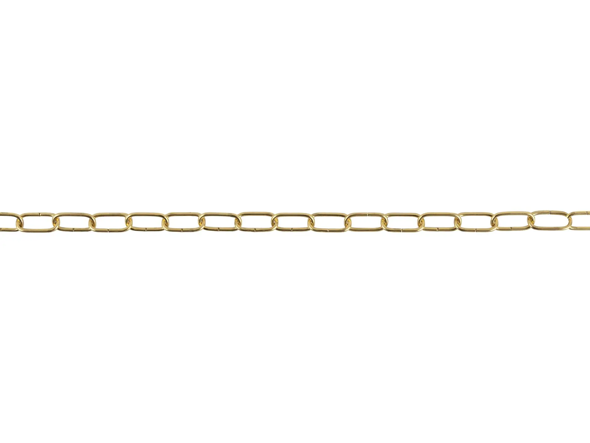 Lamp ketting messing kleur 20x10mm