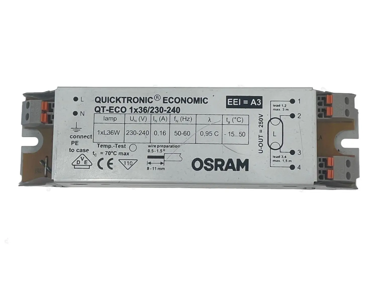 Osram Quicktronic Economic QT-ECO 1x36W TL voorschakelapparaat