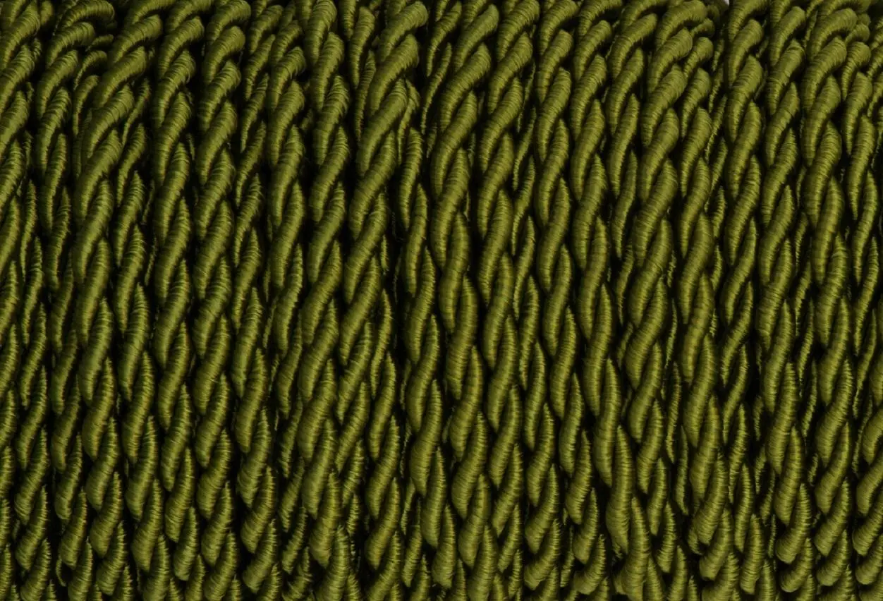 Oud groen gedraaid strijkijzersnoer - 2 aderig