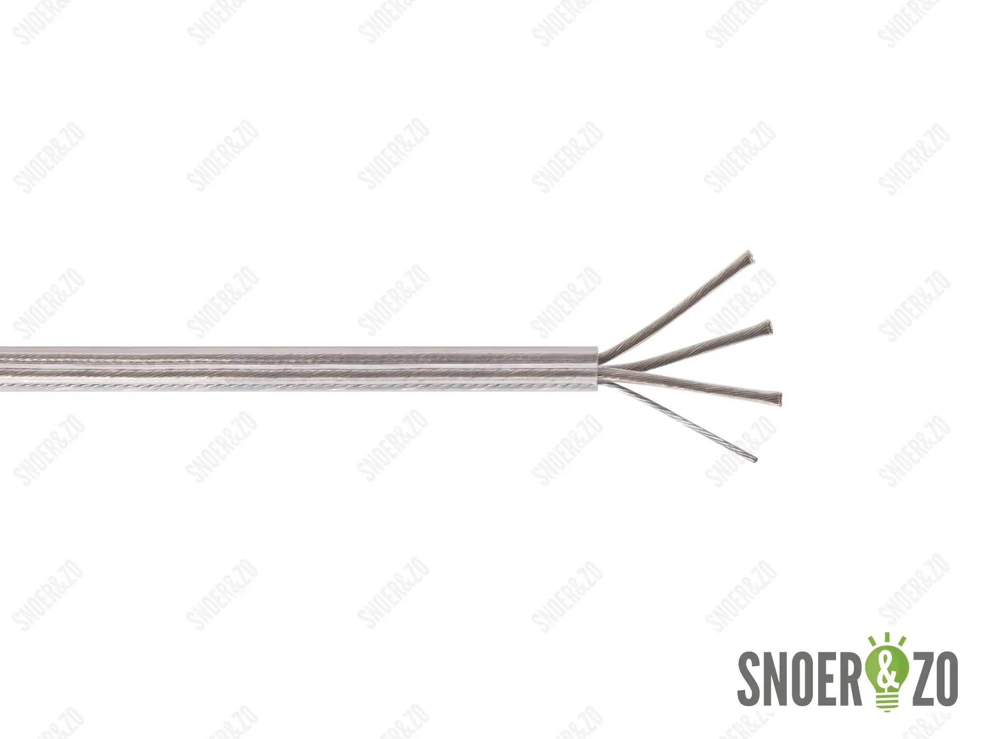 Pendelsnoer met staaldraad transparant 3x0,75 mm²