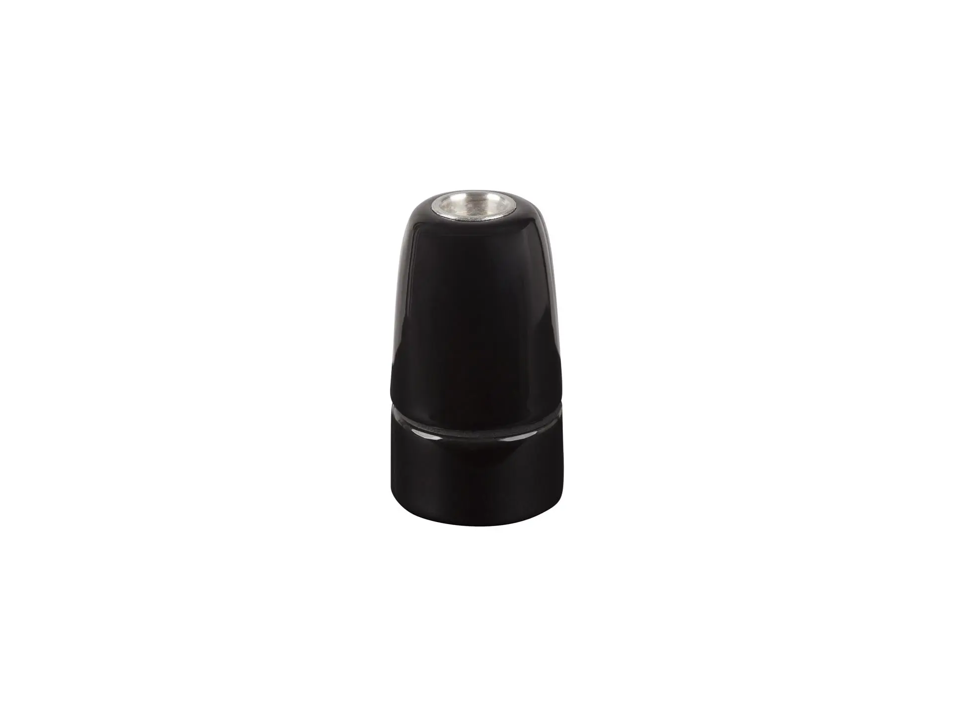 Porselein fitting E14 zwart