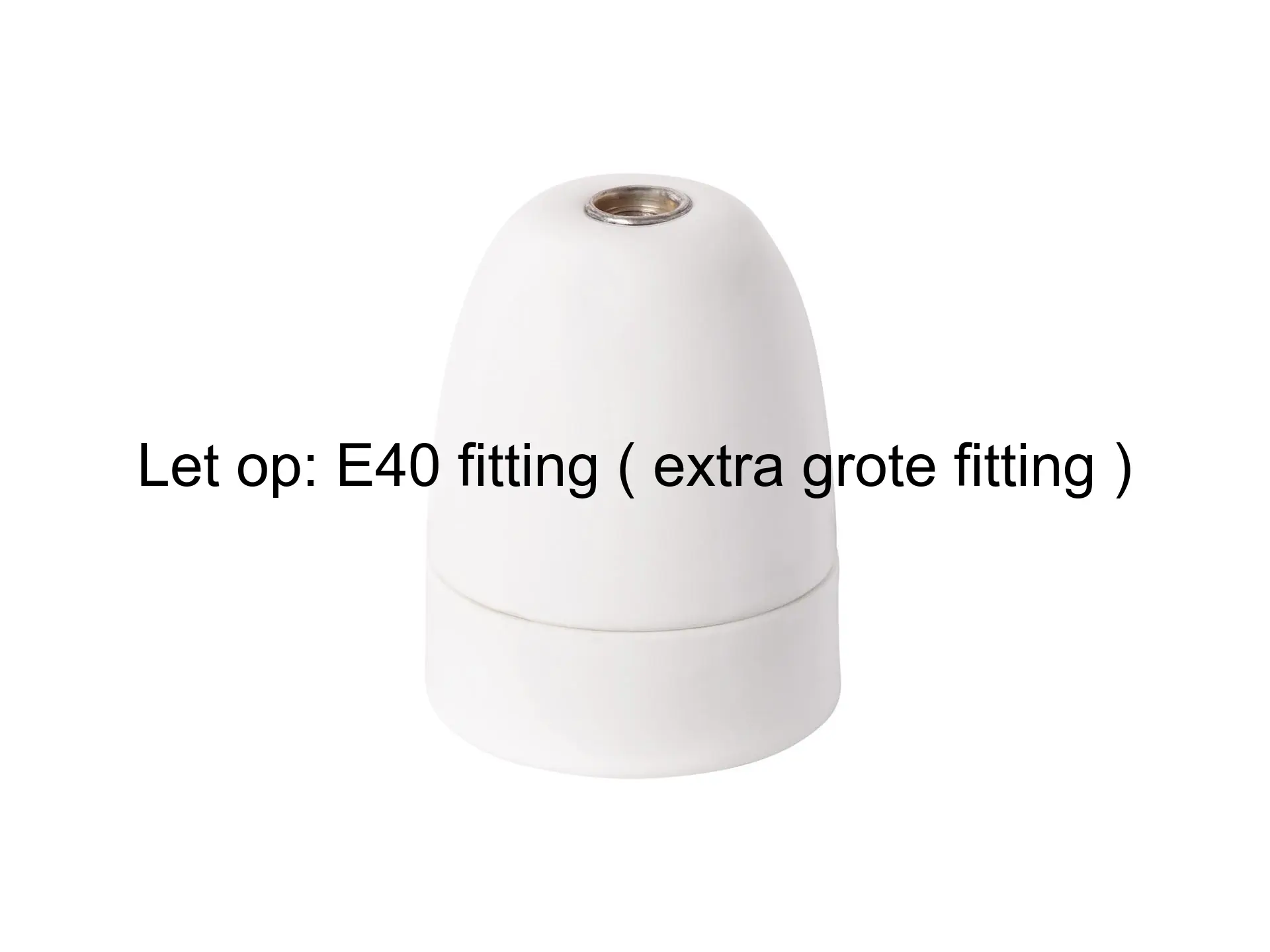 Porselein fitting E40 wit