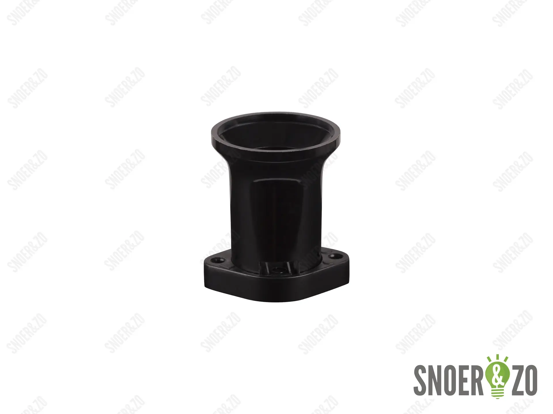 Prikkabel E27 fitting zwart met montageplaat
