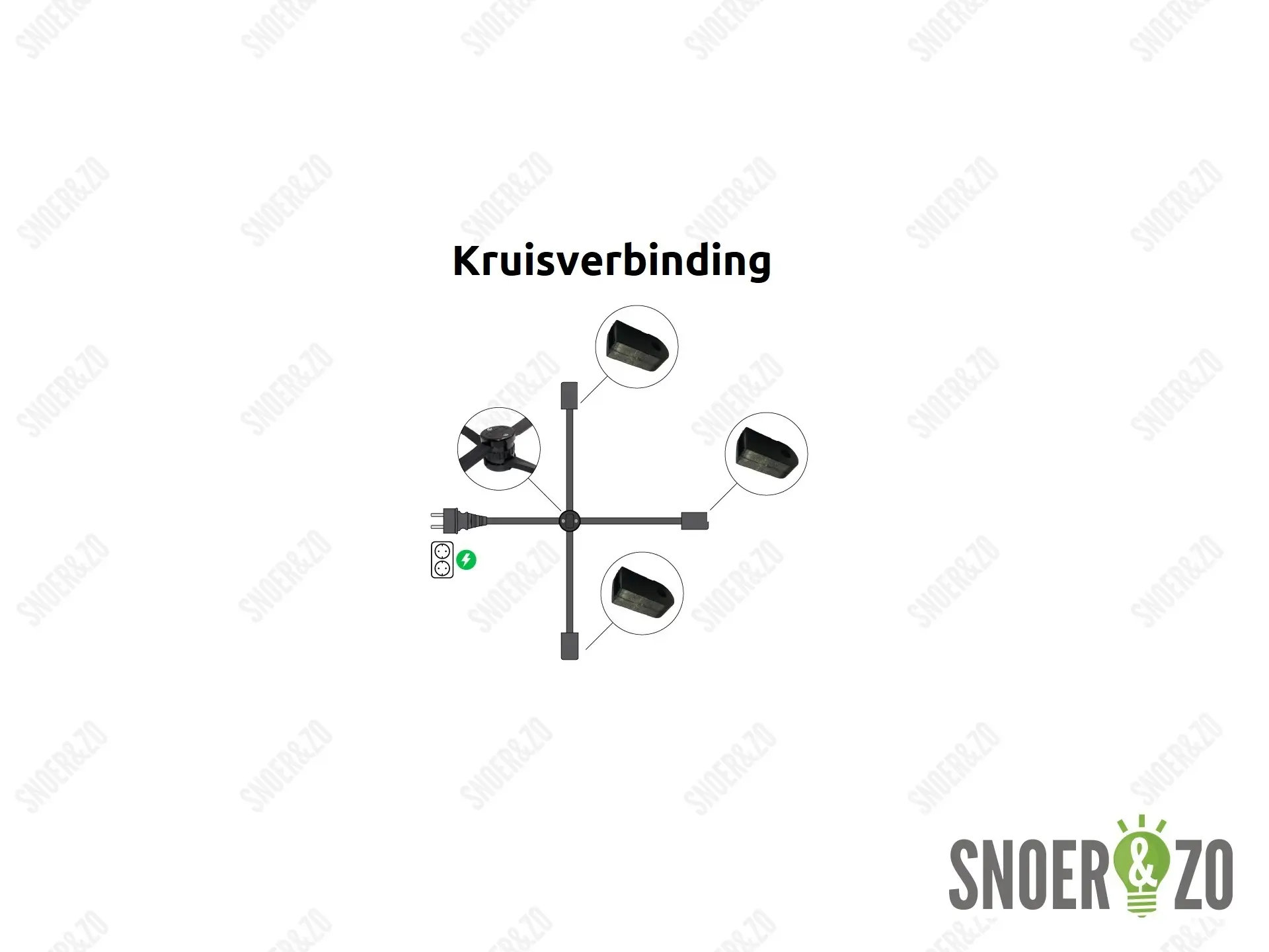 Prikkabel kruis koppelstuk