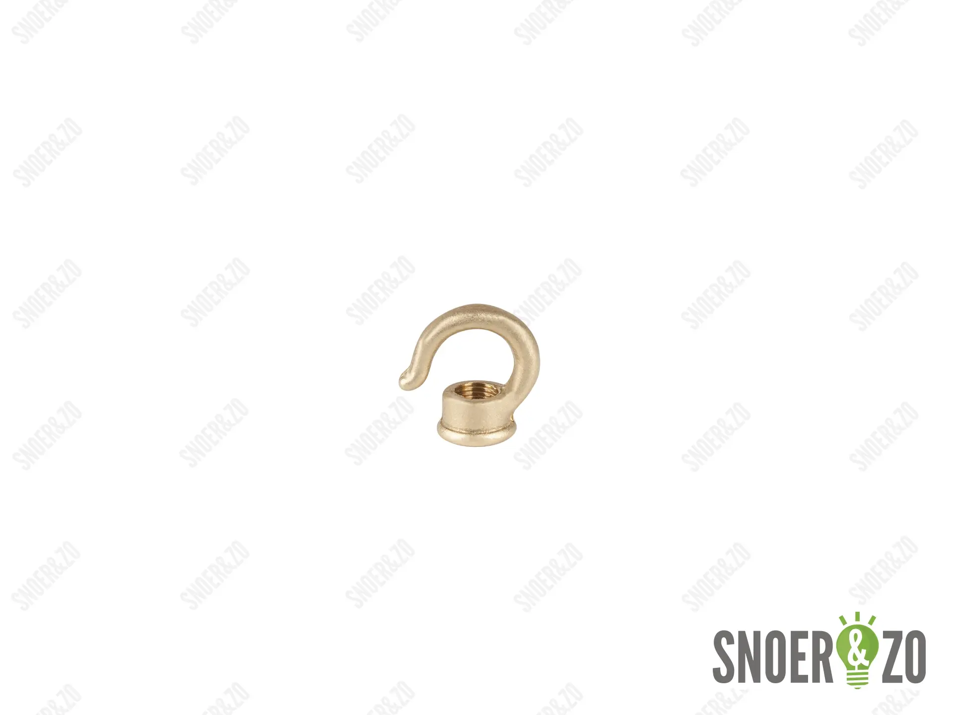 Ringnippel messing haak 25 mm - M10x1 binnendraad