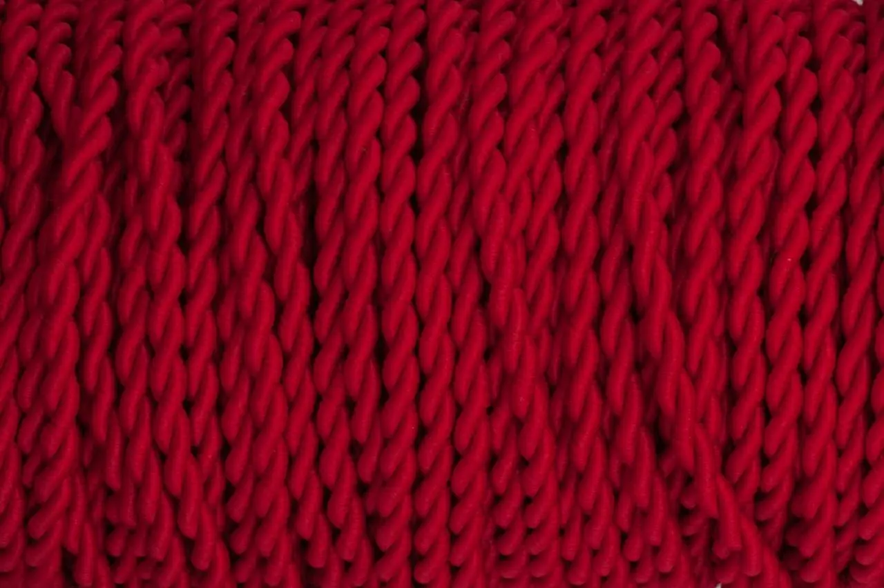 Rood gedraaid strijkijzersnoer - 2 aderig