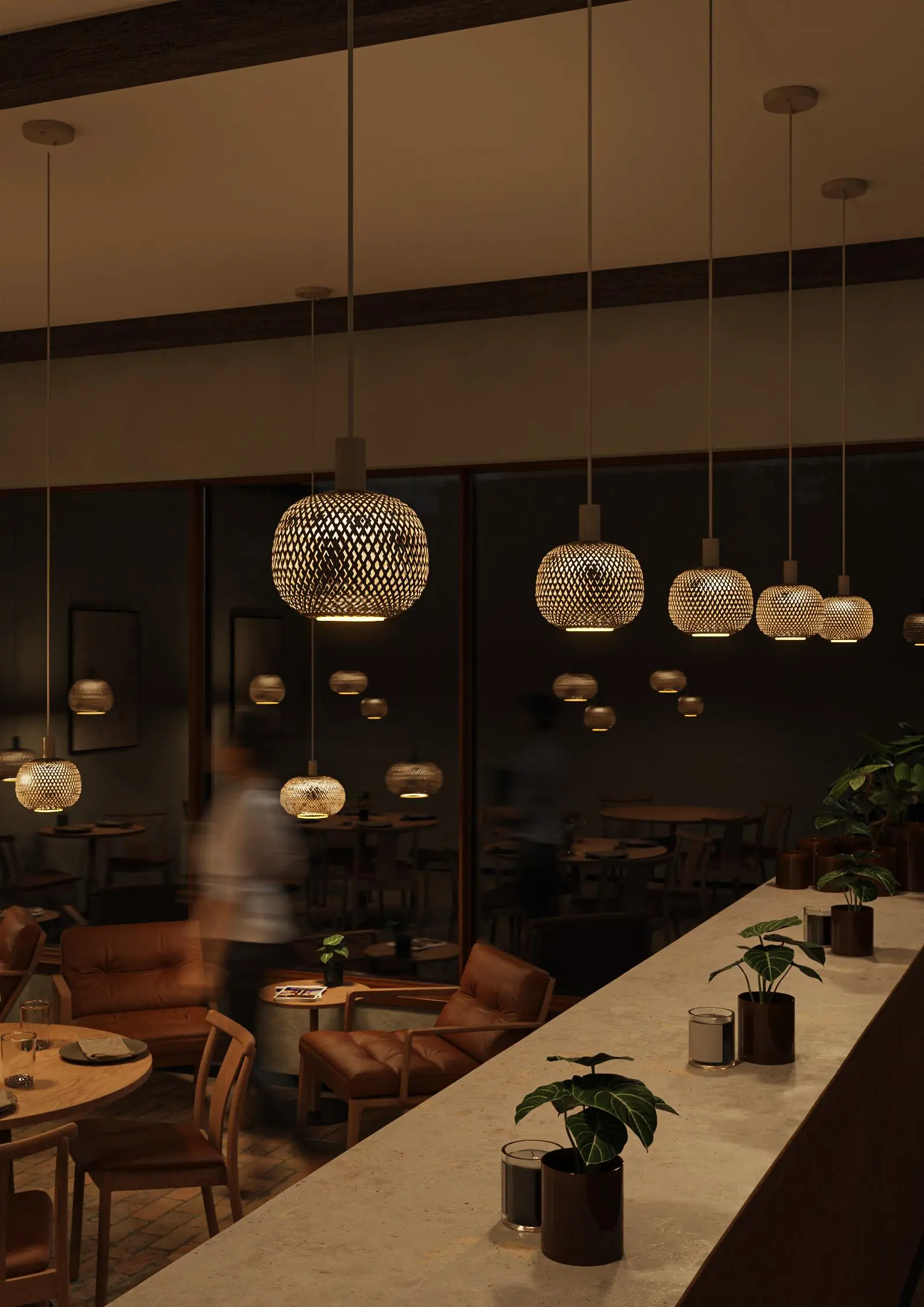 Segula LED Floating Bamboo Oval 300 mm 6W 2200K bronze