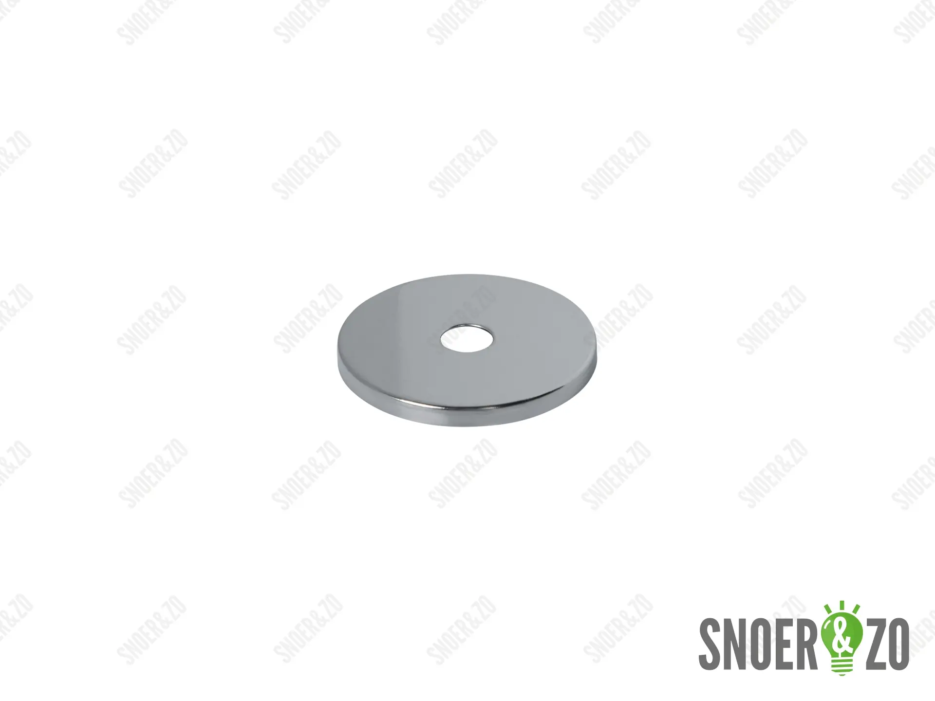 Sier afdekplaat cilinder chroom - 5 cm