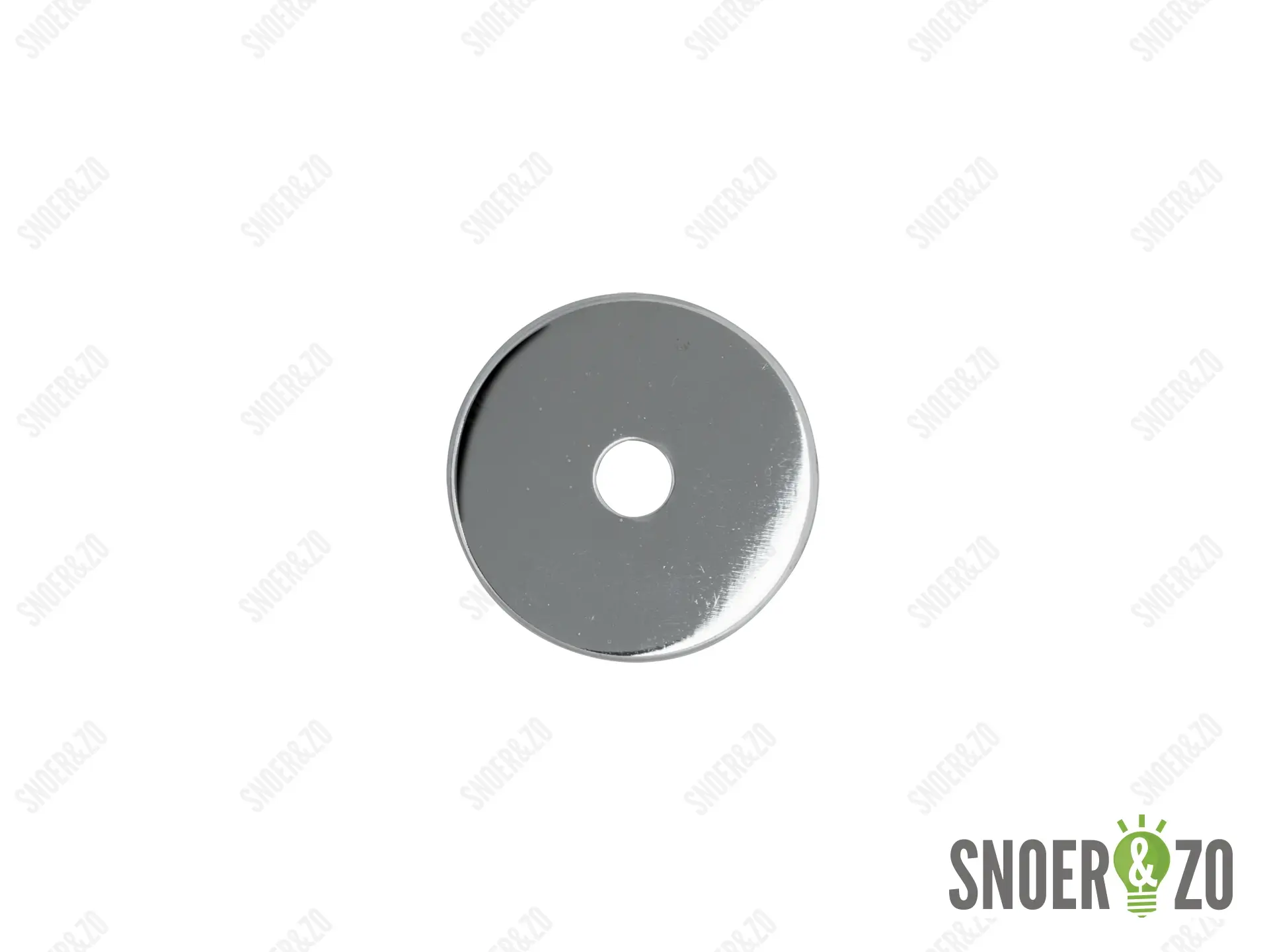 Sier afdekplaat cilinder chroom - 6 cm
