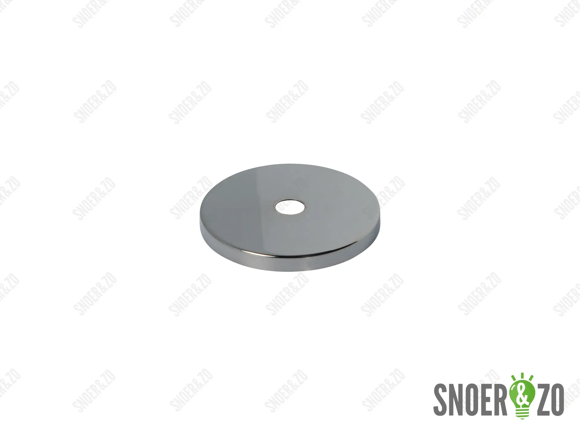 Sier afdekplaat cilinder chroom - 6 cm