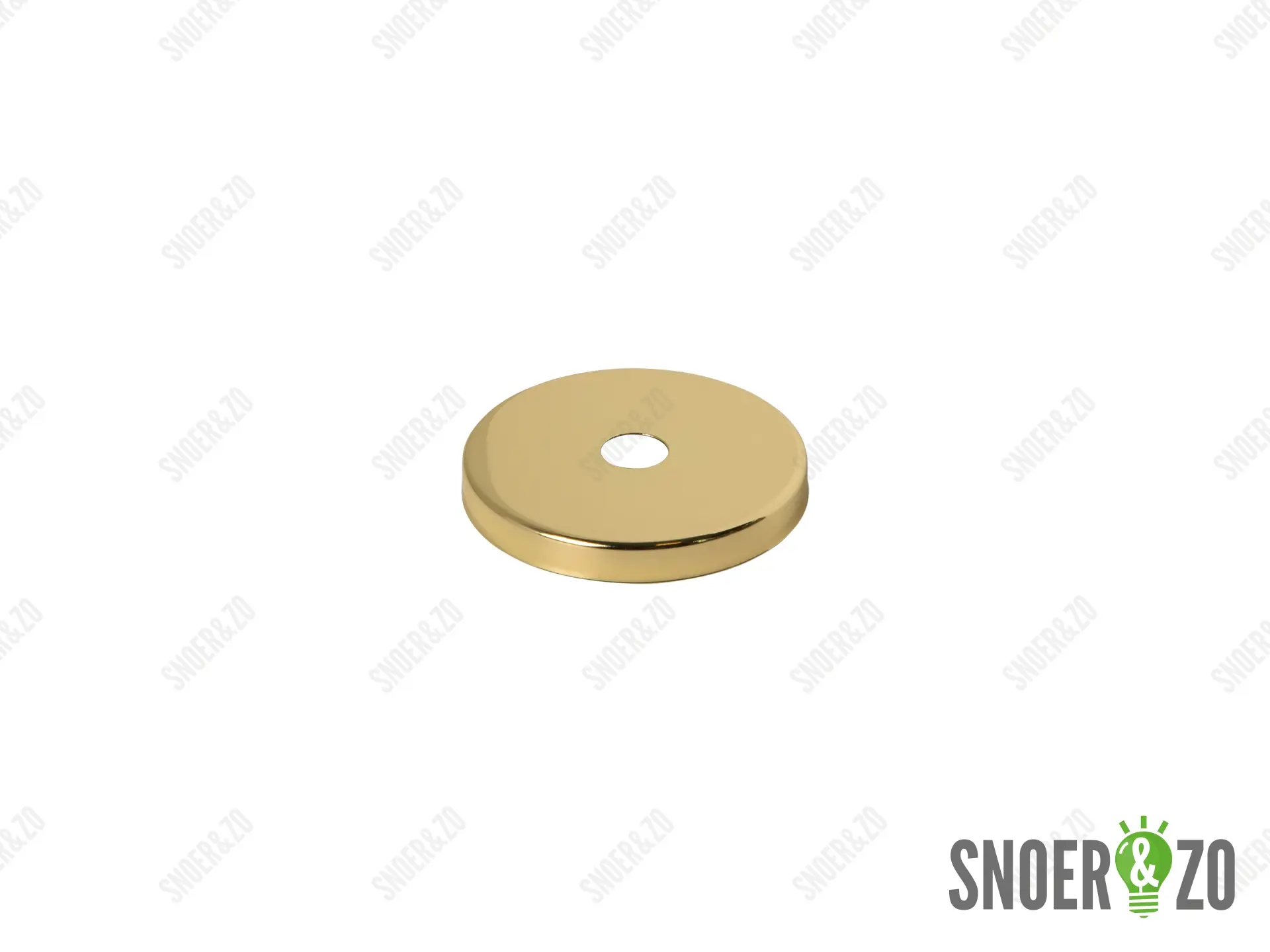 Sier afdekplaat cilinder messing glans - 5 cm