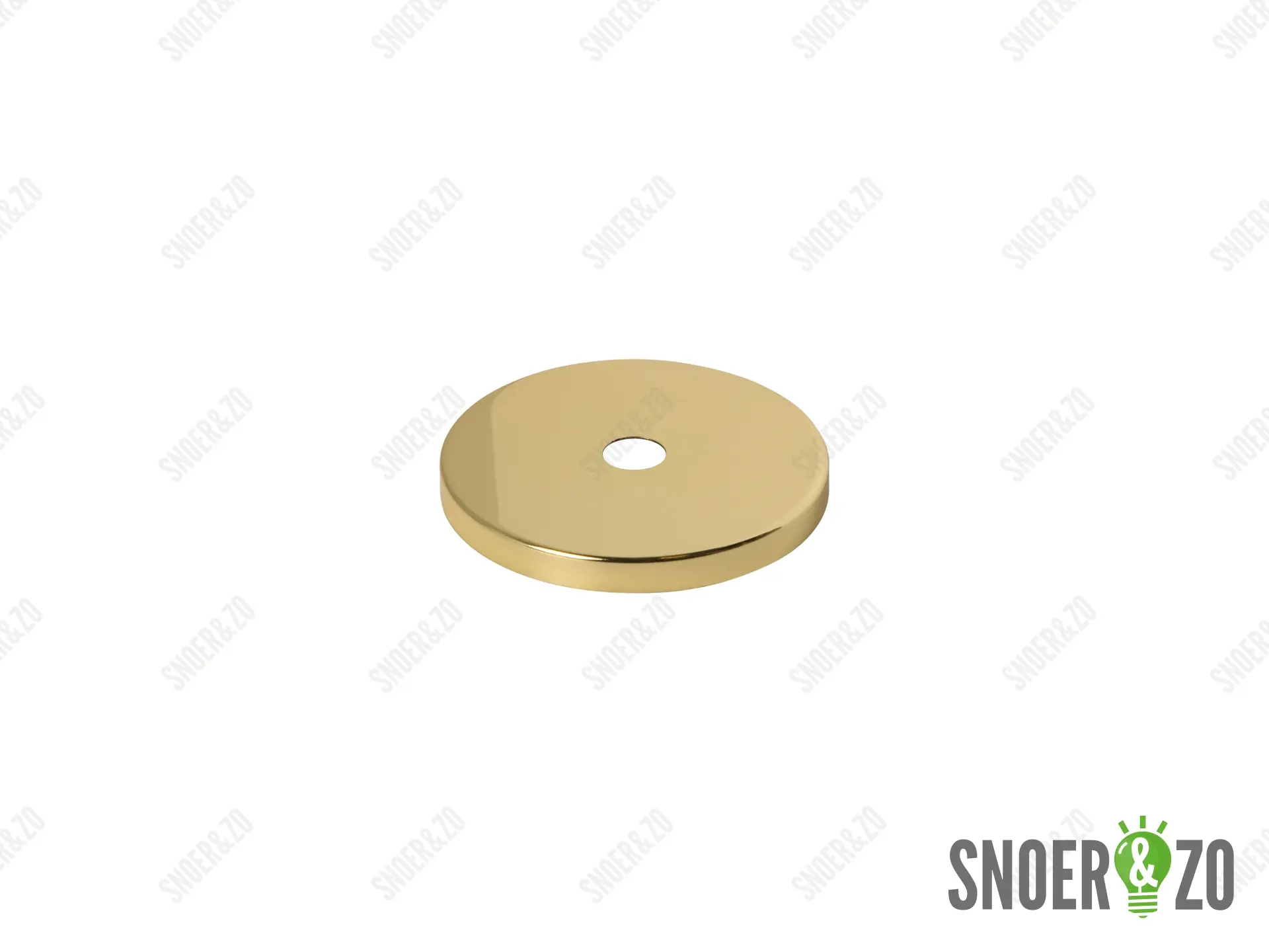Sier afdekplaat cilinder messing glans - 6 cm