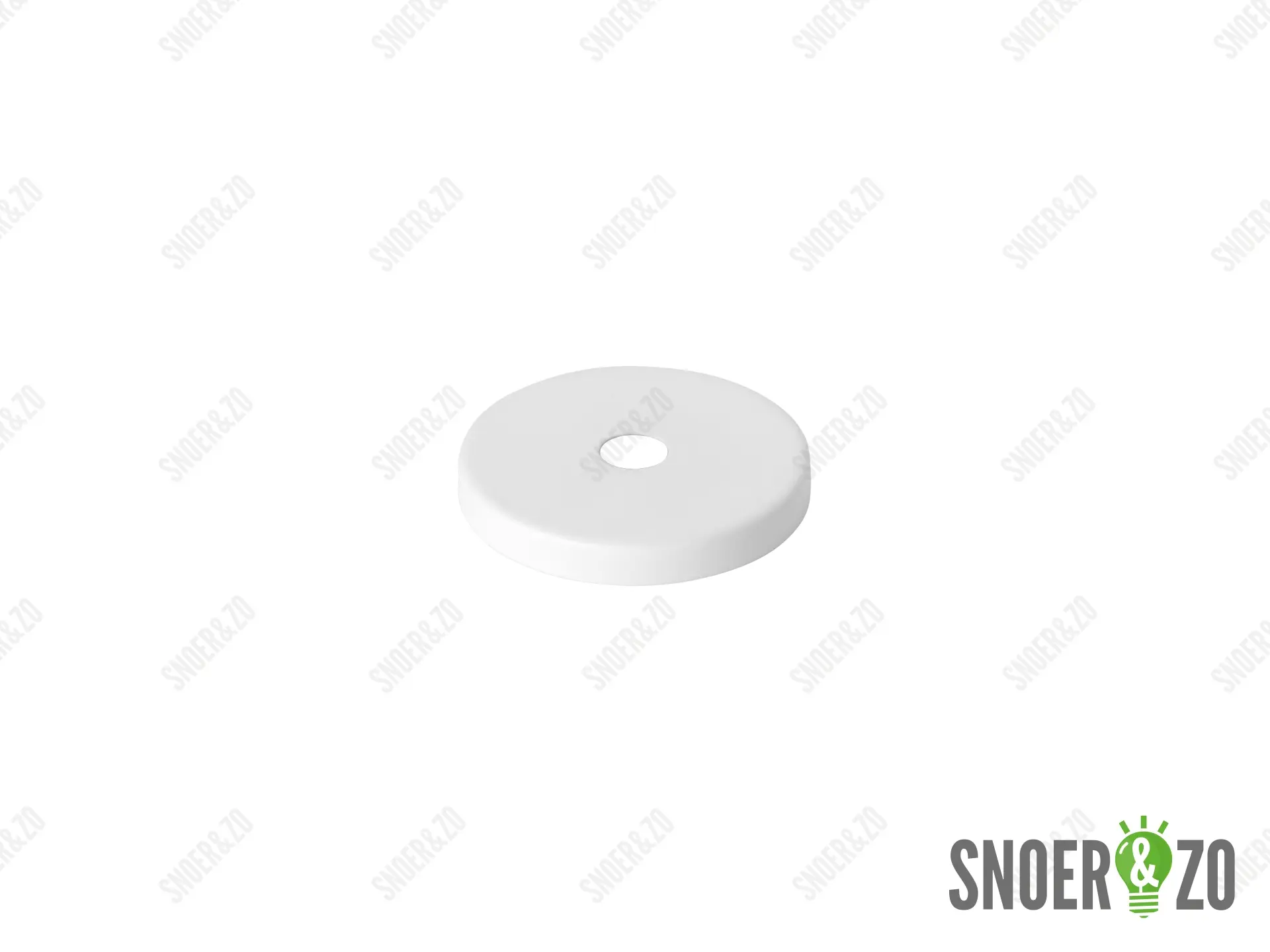 Sier afdekplaat cilinder wit - 5 cm