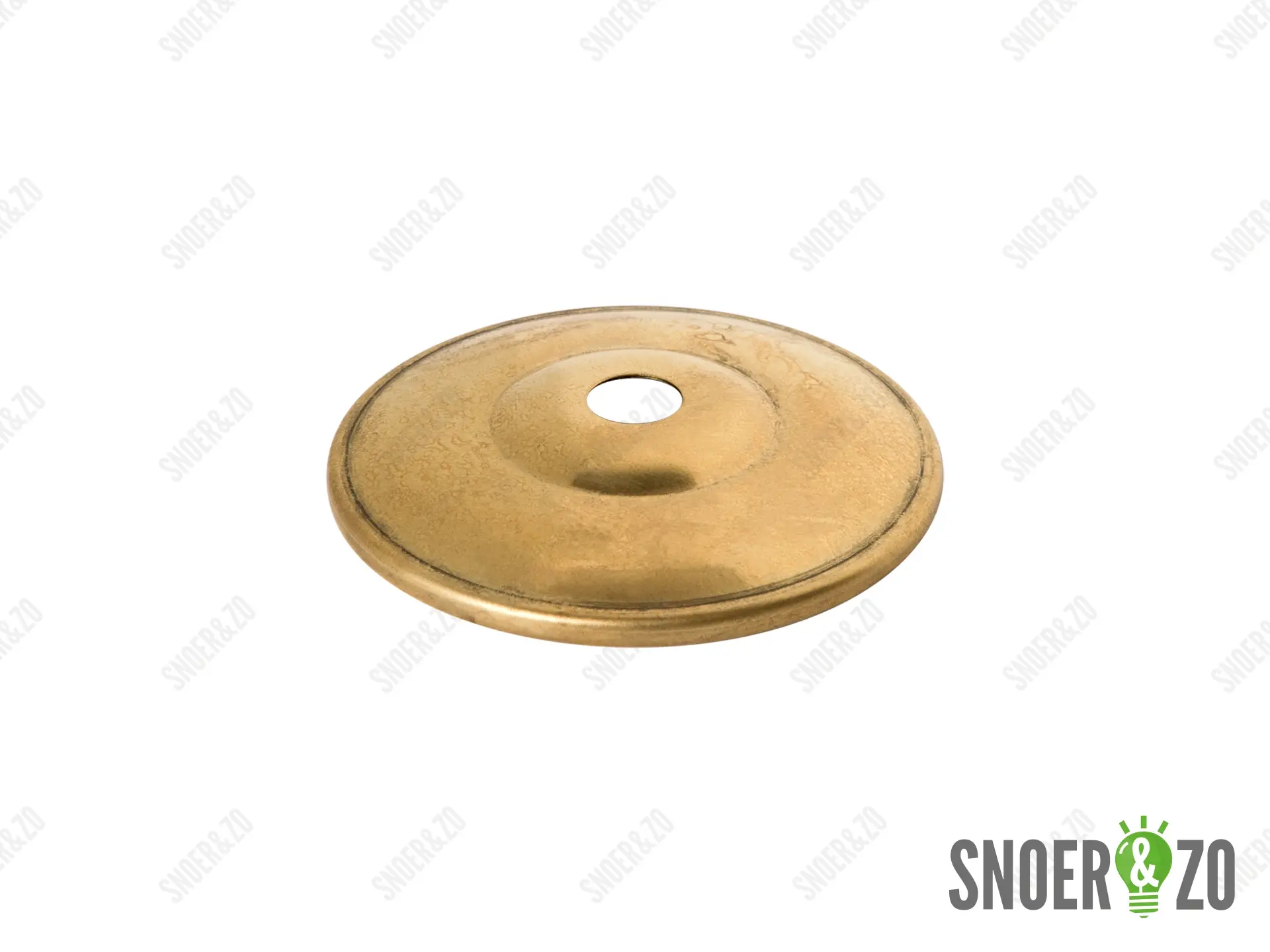 Sier afdekplaat deco messing - 6.5 cm