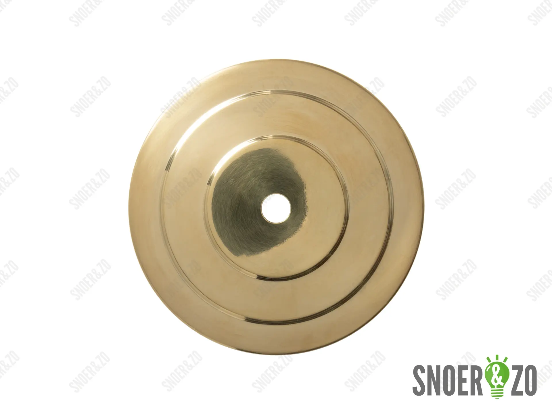 Sier afdekplaat getrapt messing - 11 cm