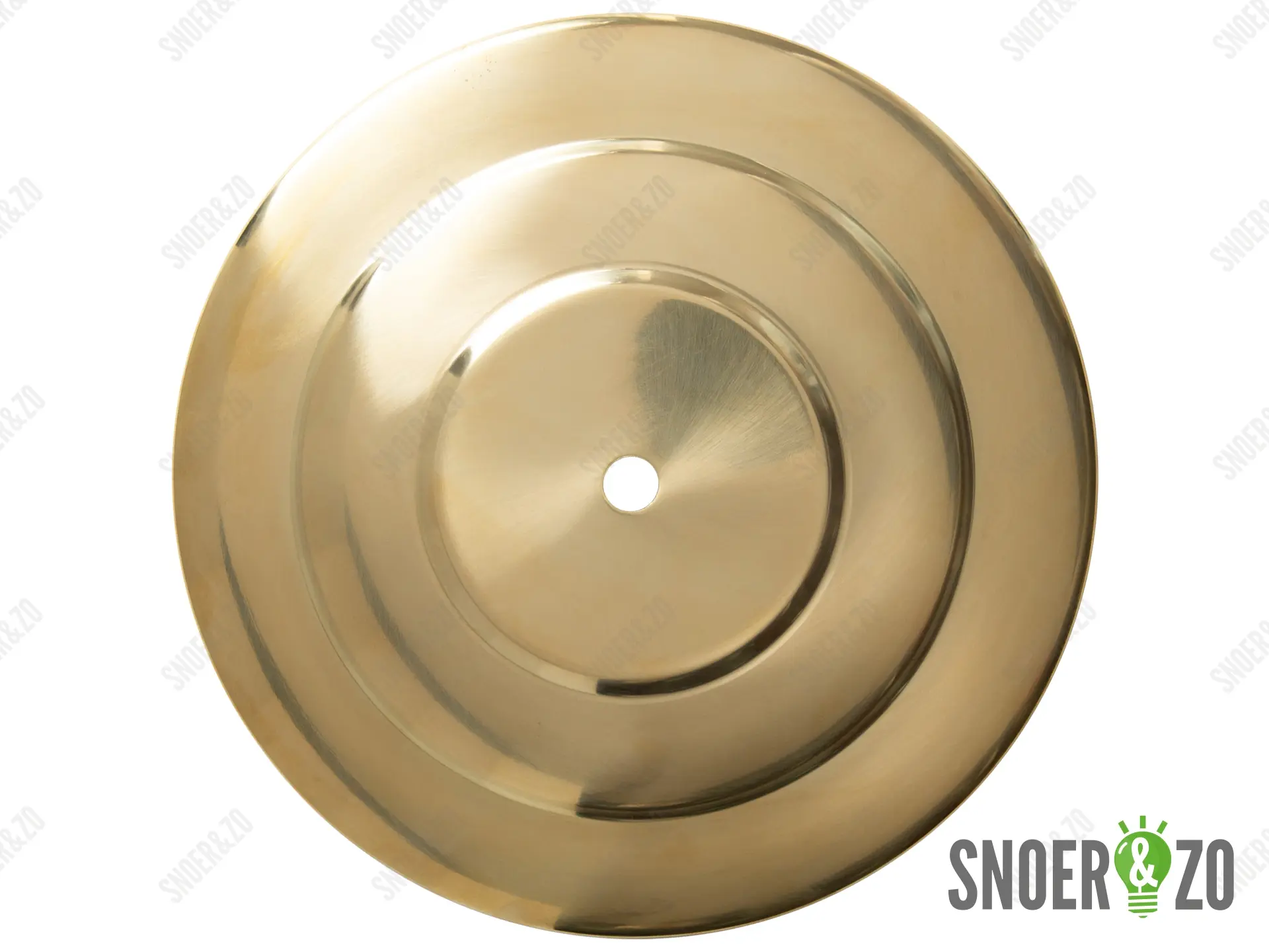 Sier afdekplaat getrapt messing - 18 cm