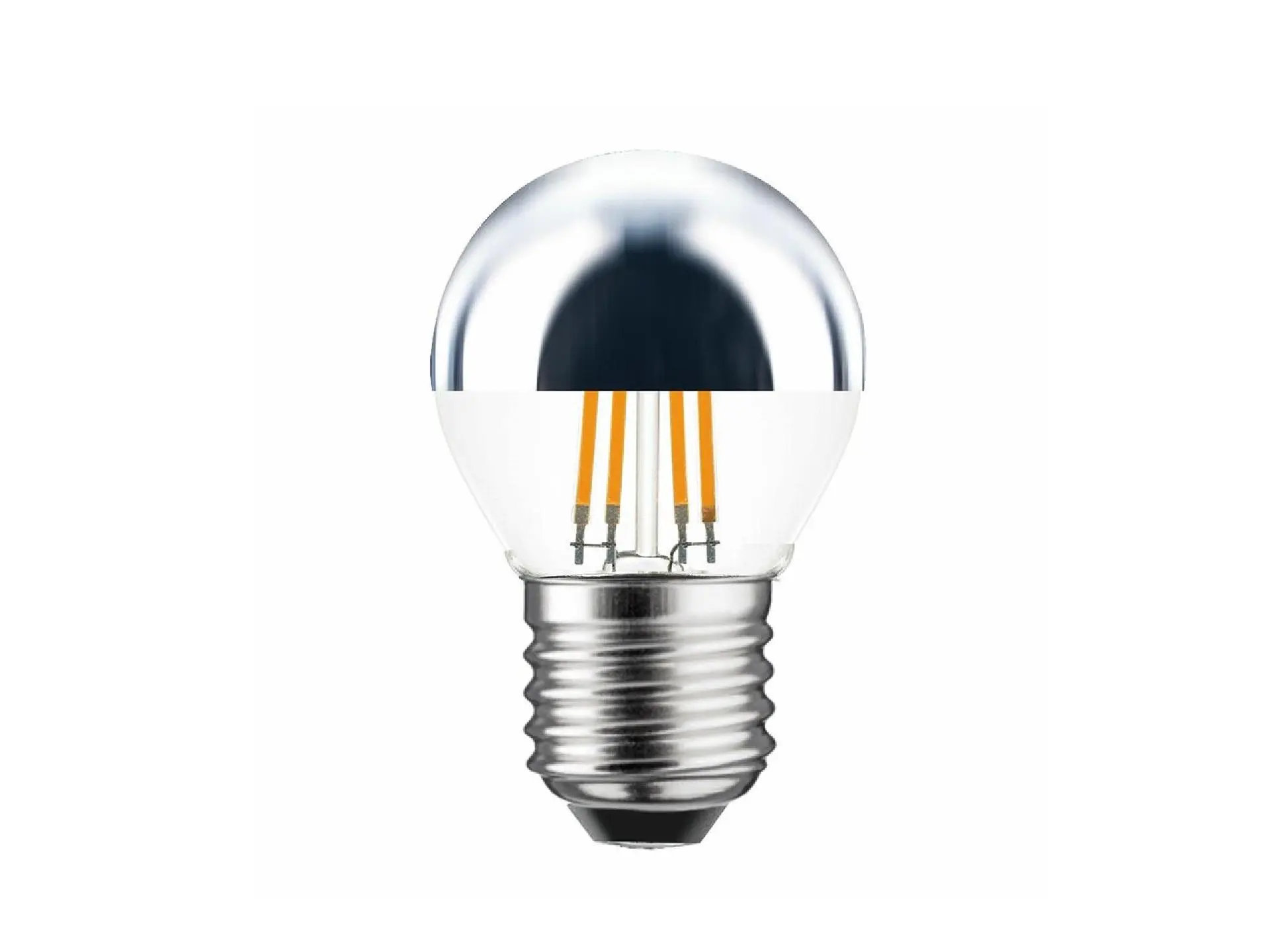 SPL LED filament kogel kopspiegellamp 4W E27 zilver dimbaar