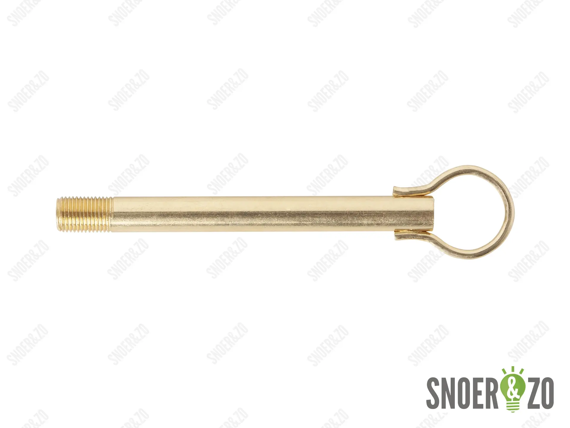 Stelpijp messing glans - lengte 120 mm - M10x1