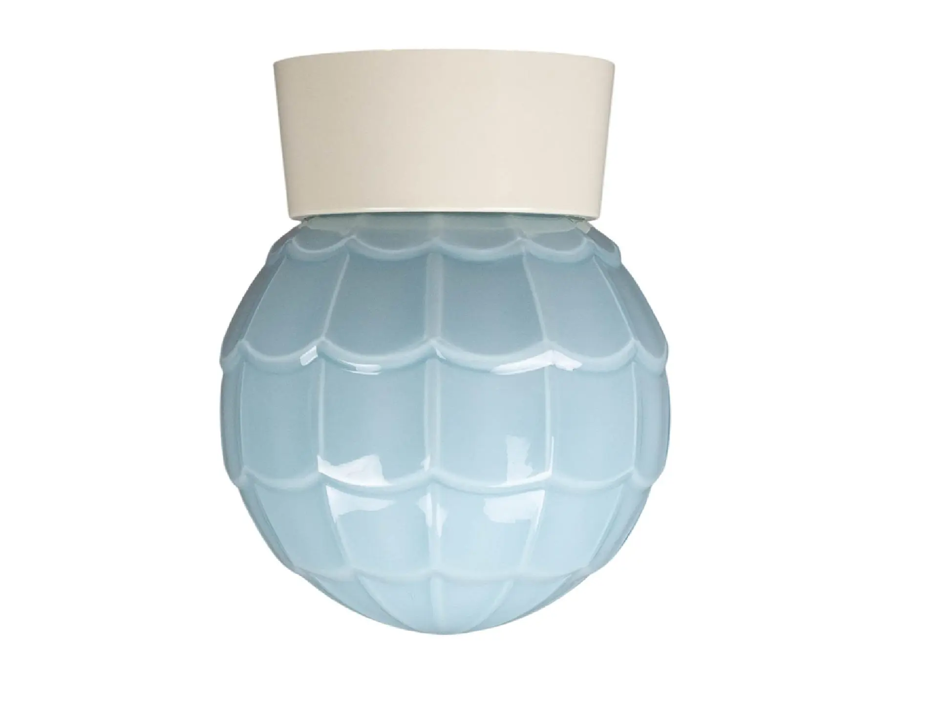 Thabur plafonnière artisjok blauw met witte houder