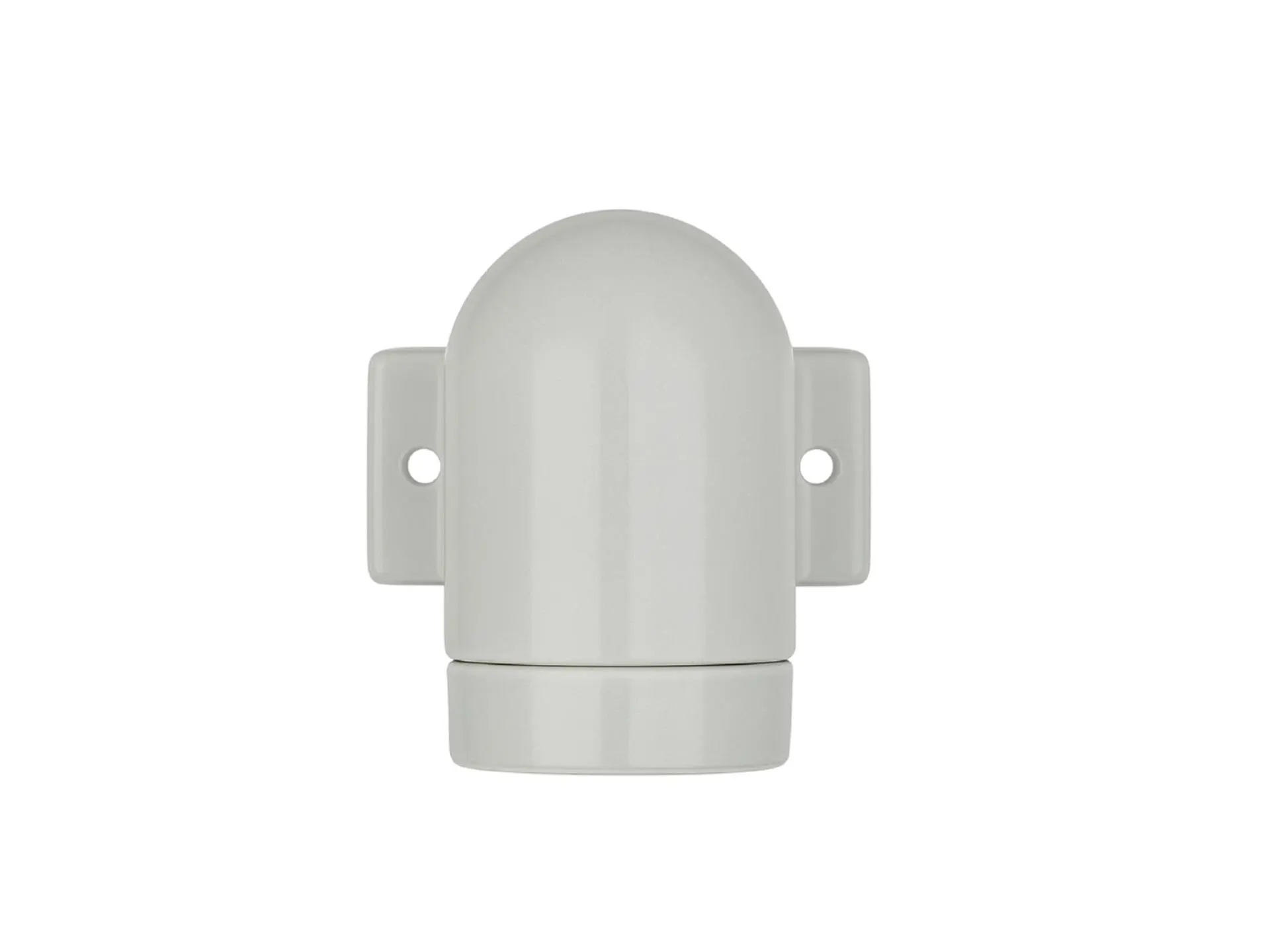 Wandlamp porselein haak E27 grijs