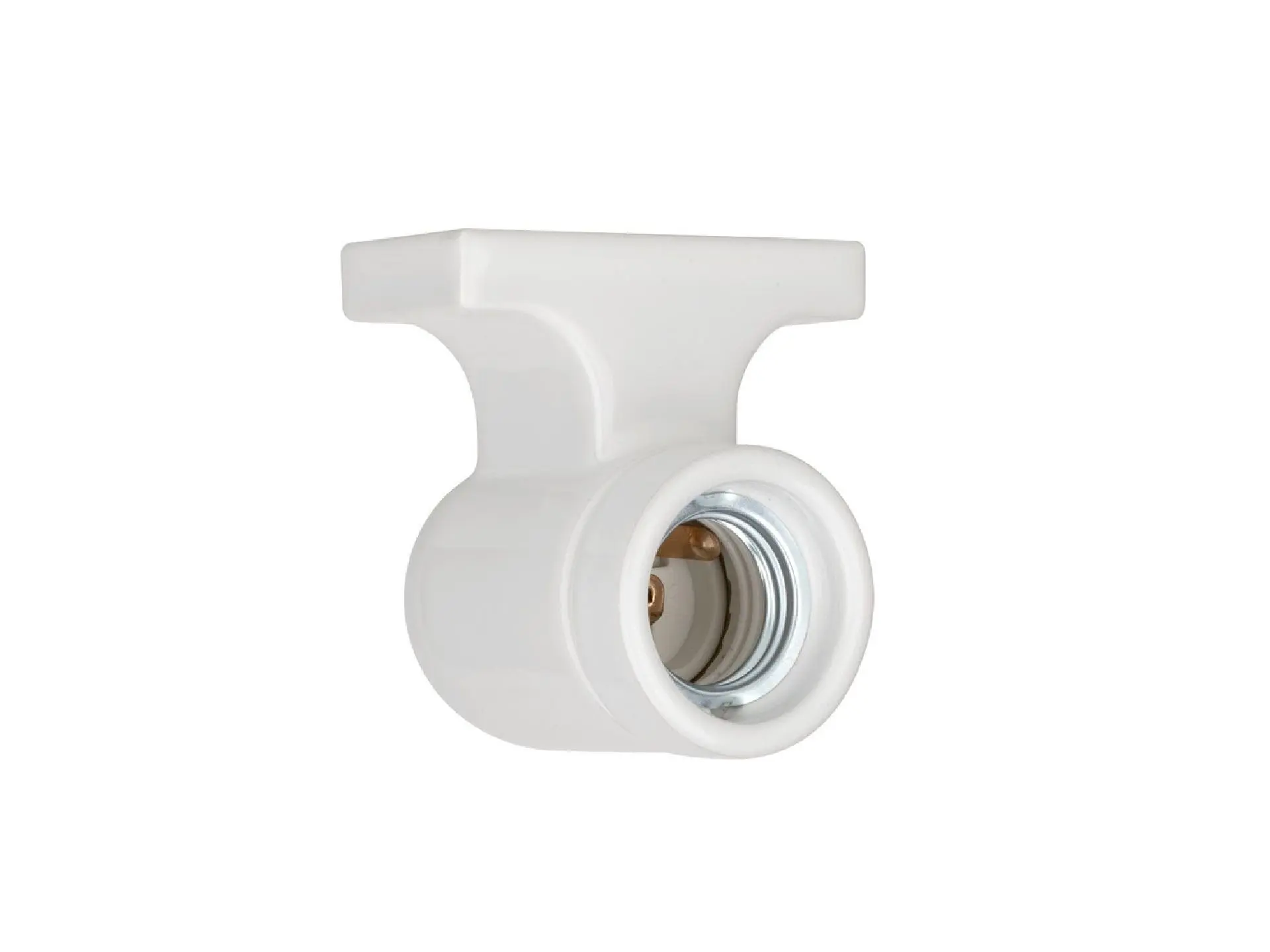 Wandlamp porselein haak E27 wit