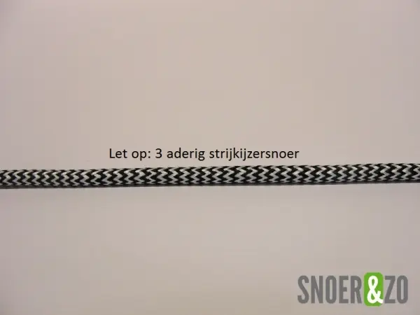 Zwart-wit strijkijzersnoer - 3 aderig