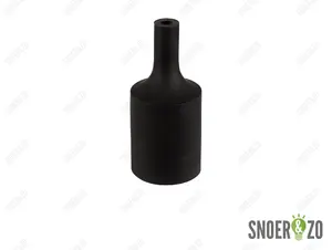 Fittinghuls siliconen cilinder zwart E27